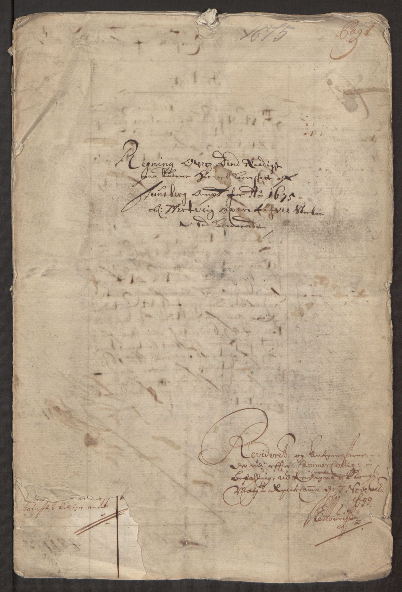 Rentekammeret inntil 1814, Reviderte regnskaper, Fogderegnskap, AV/RA-EA-4092/R32/L1844: Fogderegnskap Jarlsberg grevskap, 1674-1675, p. 270