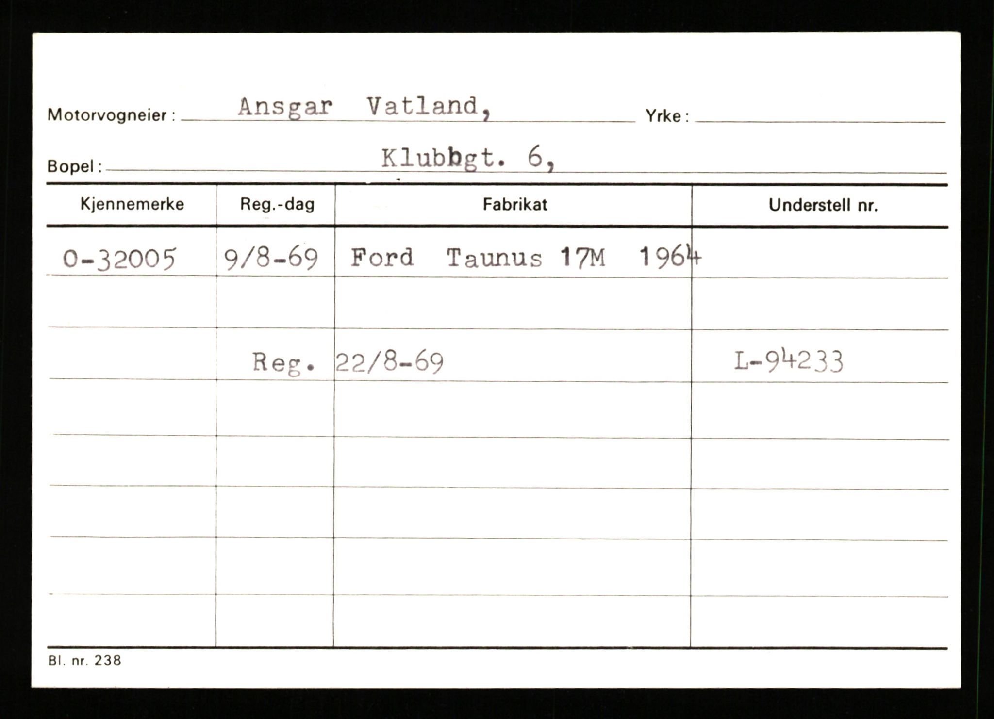 Stavanger trafikkstasjon, AV/SAST-A-101942/0/G/L0005: Registreringsnummer: 23000 - 34245, 1930-1971, p. 2762