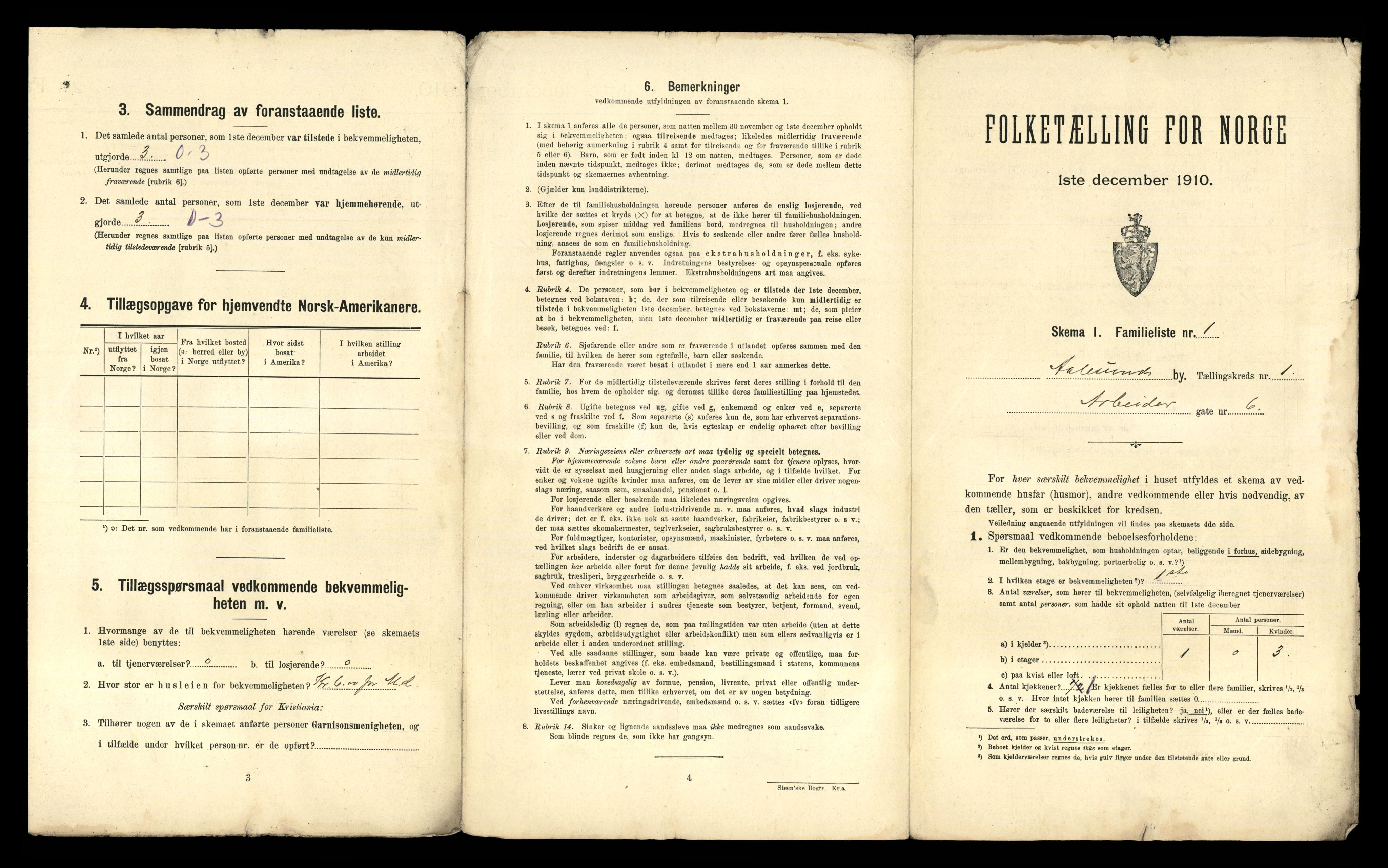 RA, 1910 census for Ålesund, 1910, p. 65