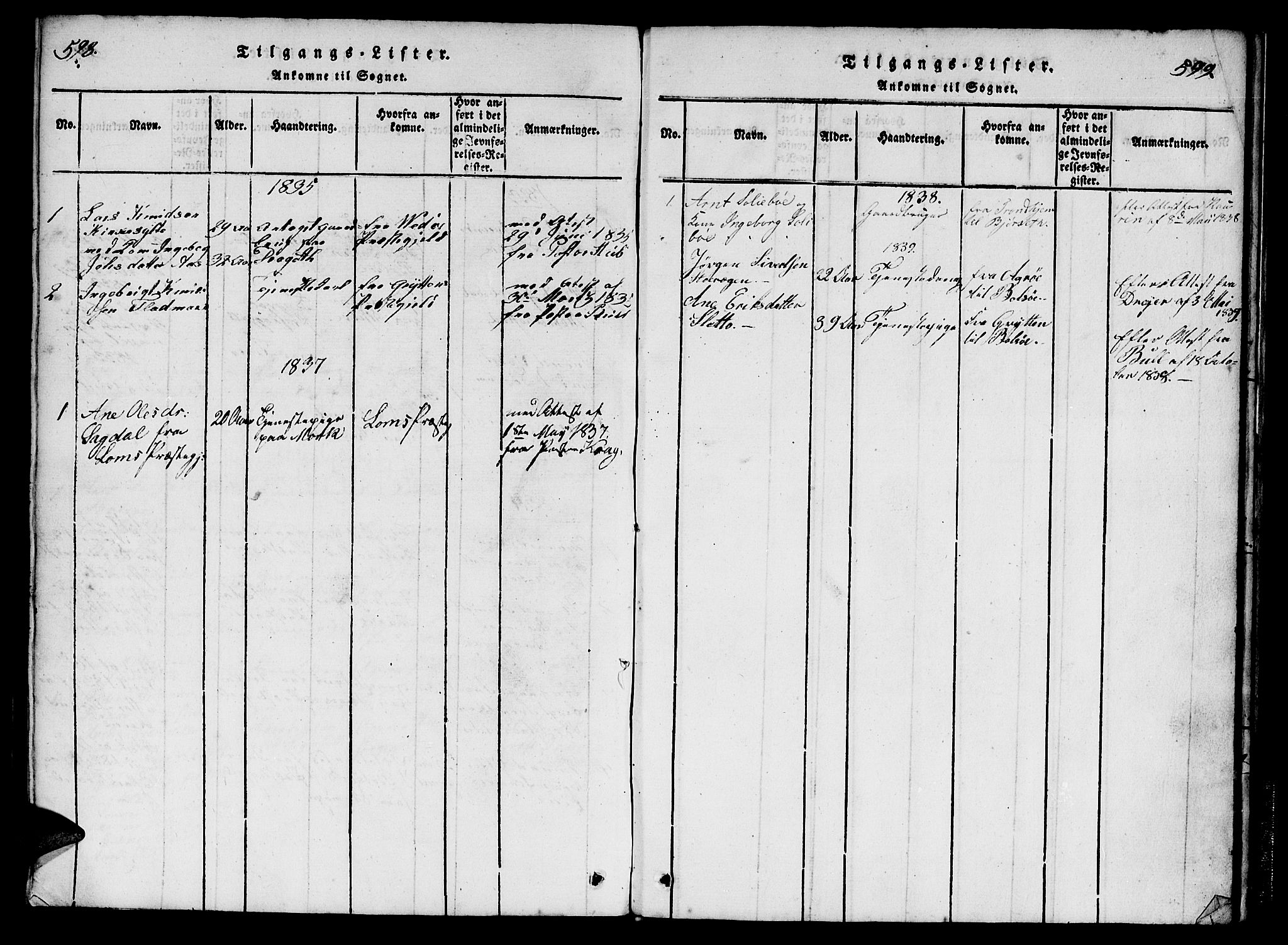 Ministerialprotokoller, klokkerbøker og fødselsregistre - Møre og Romsdal, SAT/A-1454/555/L0652: Parish register (official) no. 555A03, 1817-1843, p. 578-579