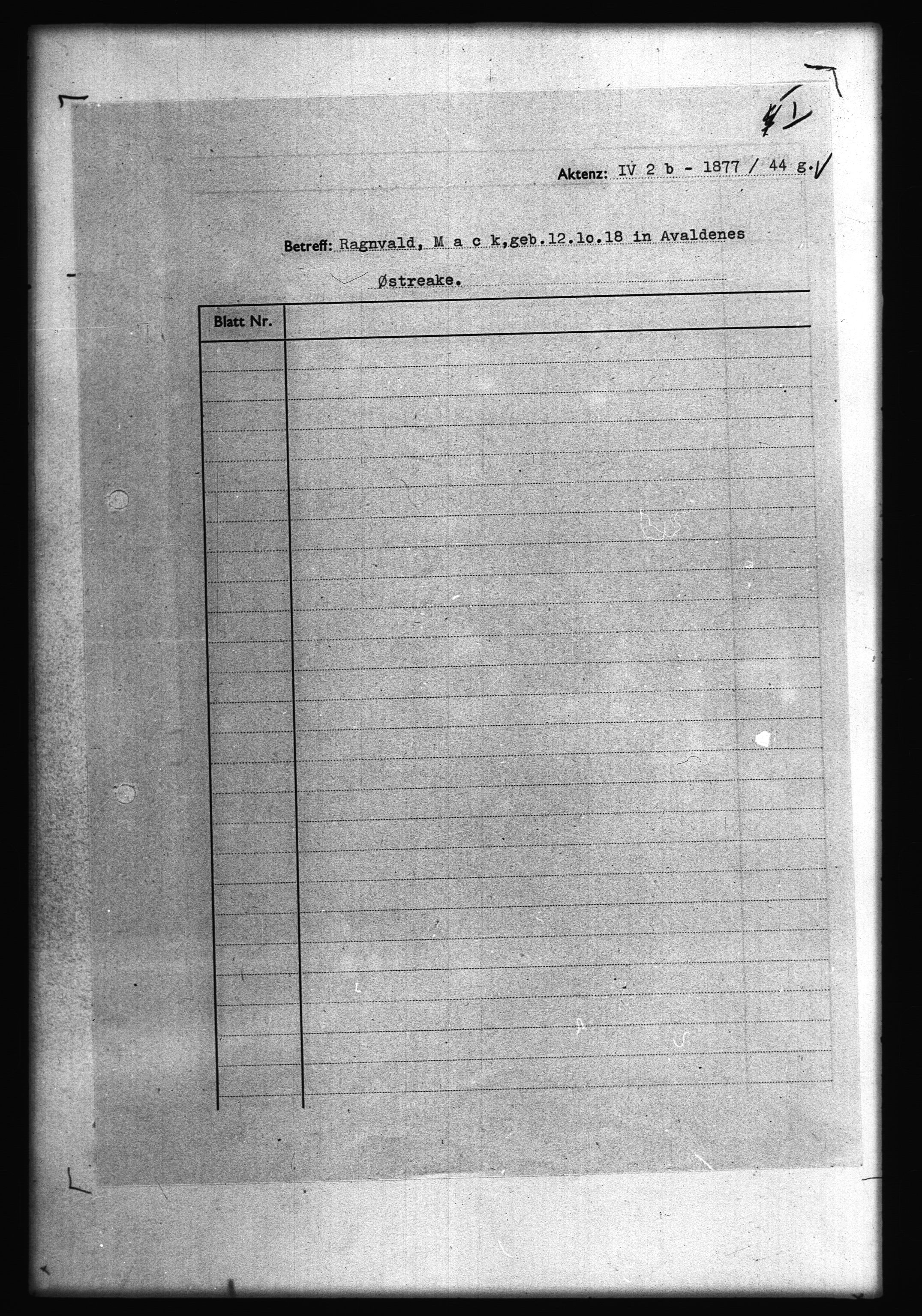 Documents Section, AV/RA-RAFA-2200/V/L0056: Film med LMDC Serial Numbers, 1940-1945, p. 2