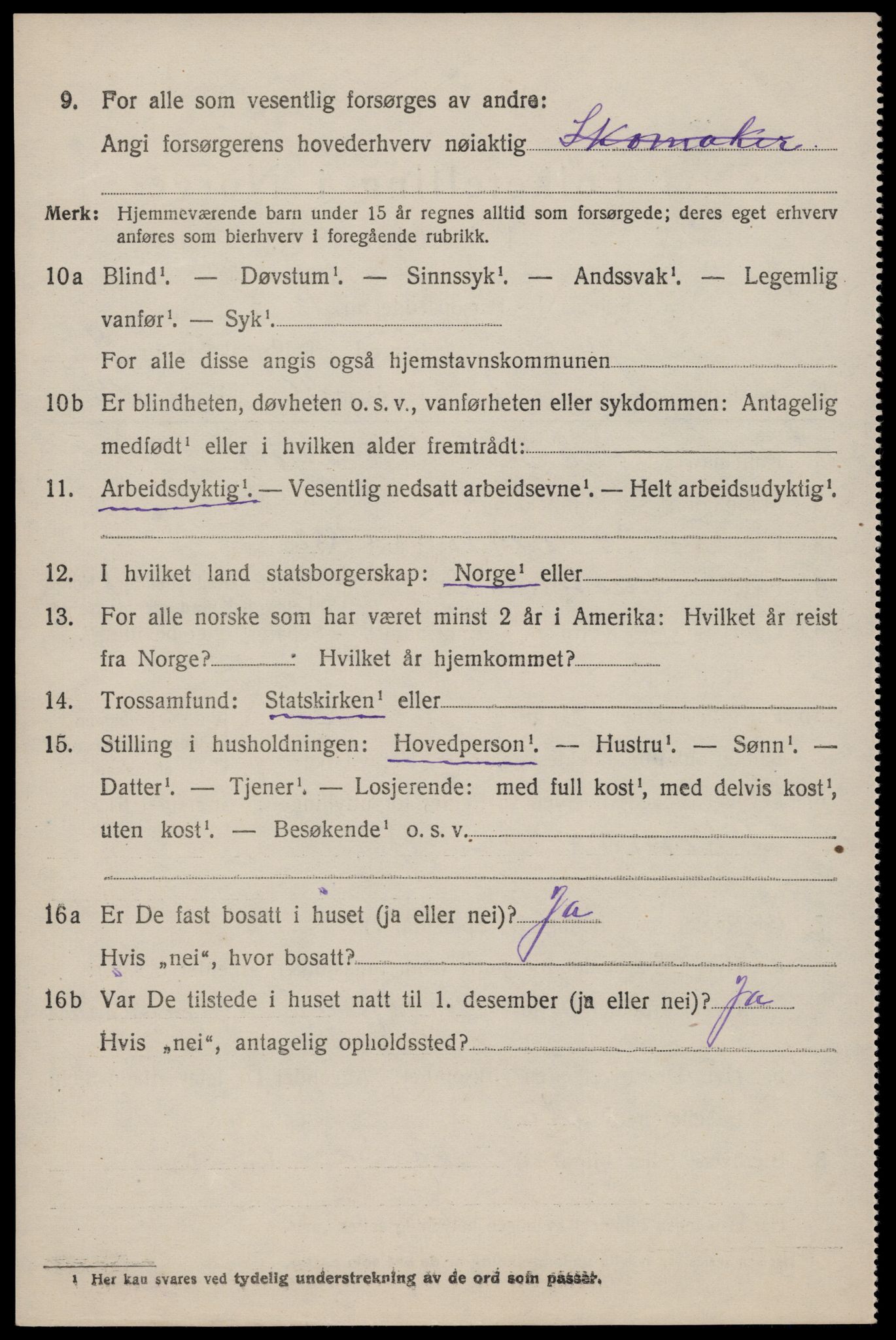 SAST, 1920 census for Tysvær, 1920, p. 3091