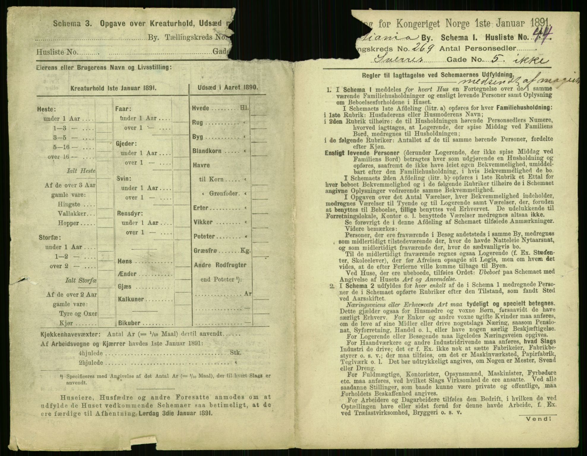 RA, 1891 census for 0301 Kristiania, 1891, p. 162955