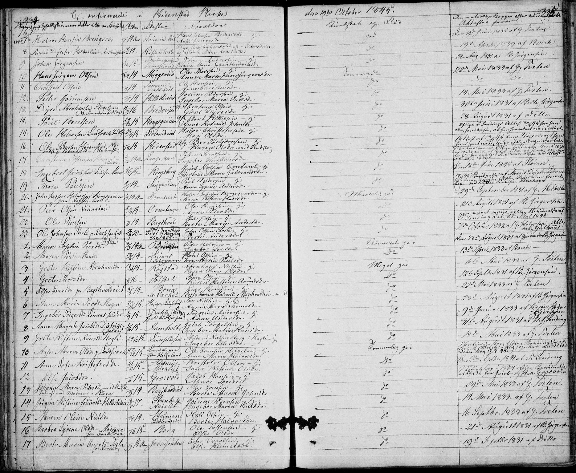 Sandsvær kirkebøker, AV/SAKO-A-244/F/Fa/L0005: Parish register (official) no. I 5, 1840-1856, p. 334-335