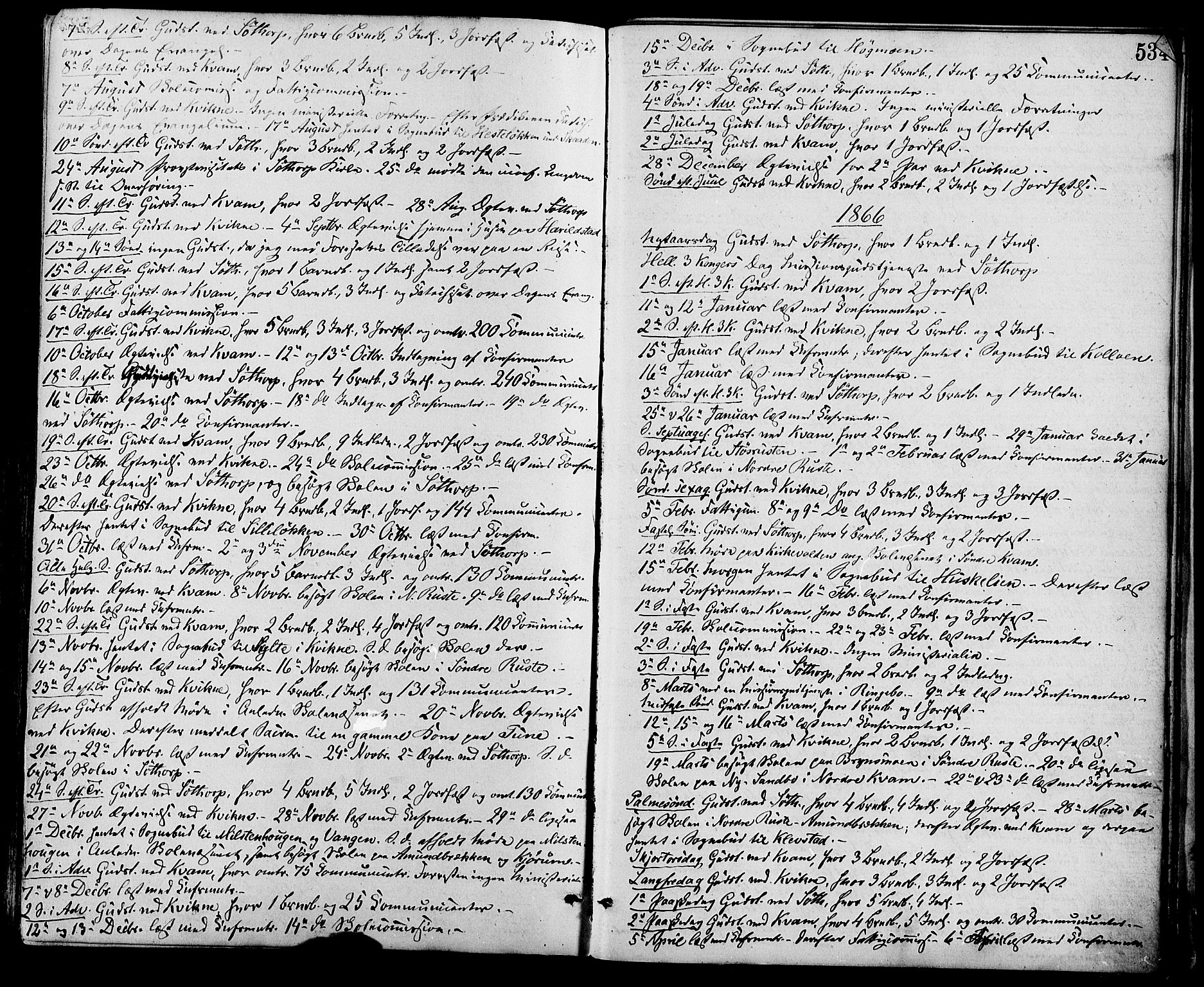 Nord-Fron prestekontor, AV/SAH-PREST-080/H/Ha/Haa/L0002: Parish register (official) no. 2, 1865-1883, p. 534