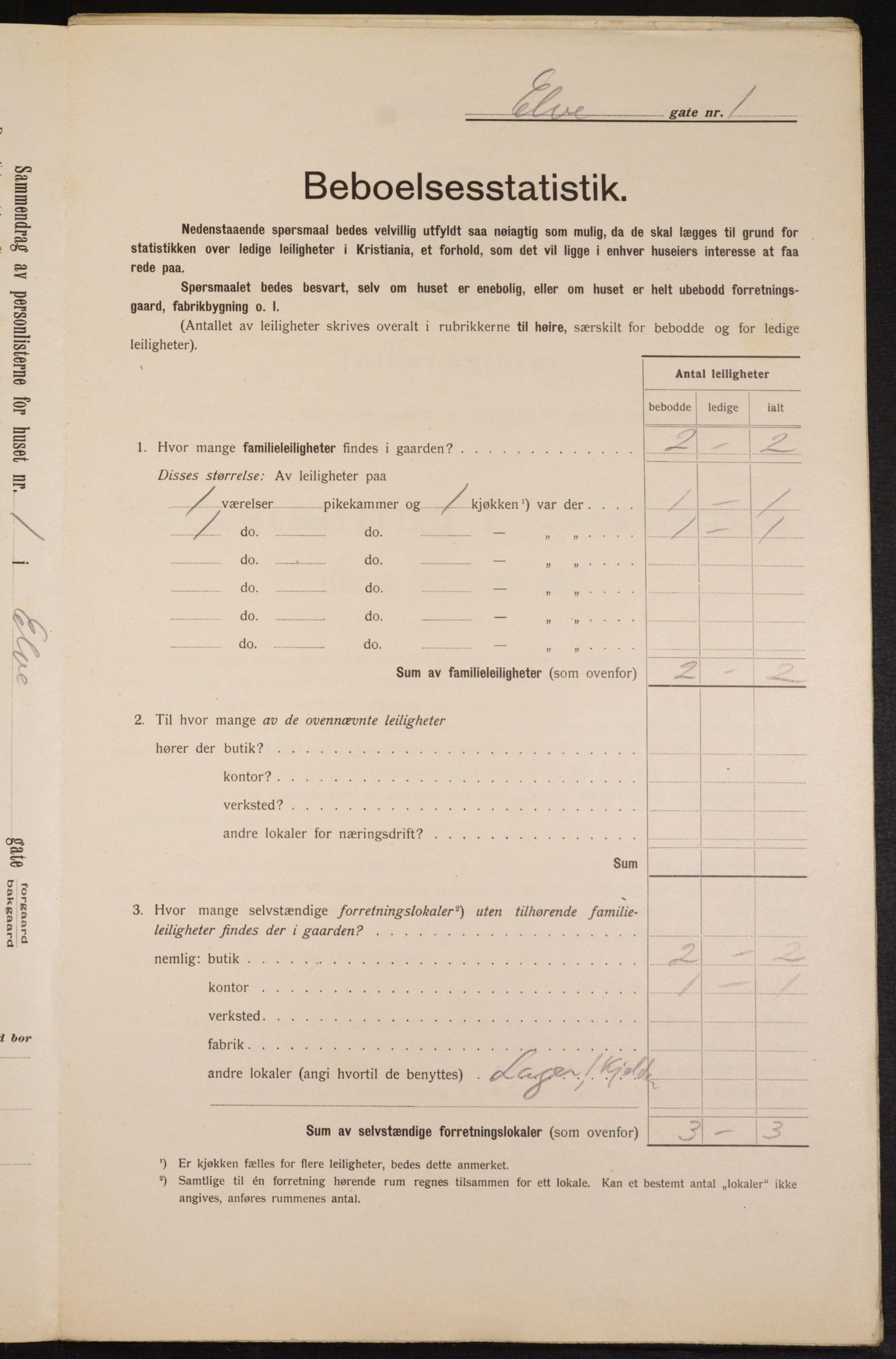 OBA, Municipal Census 1913 for Kristiania, 1913, p. 20980