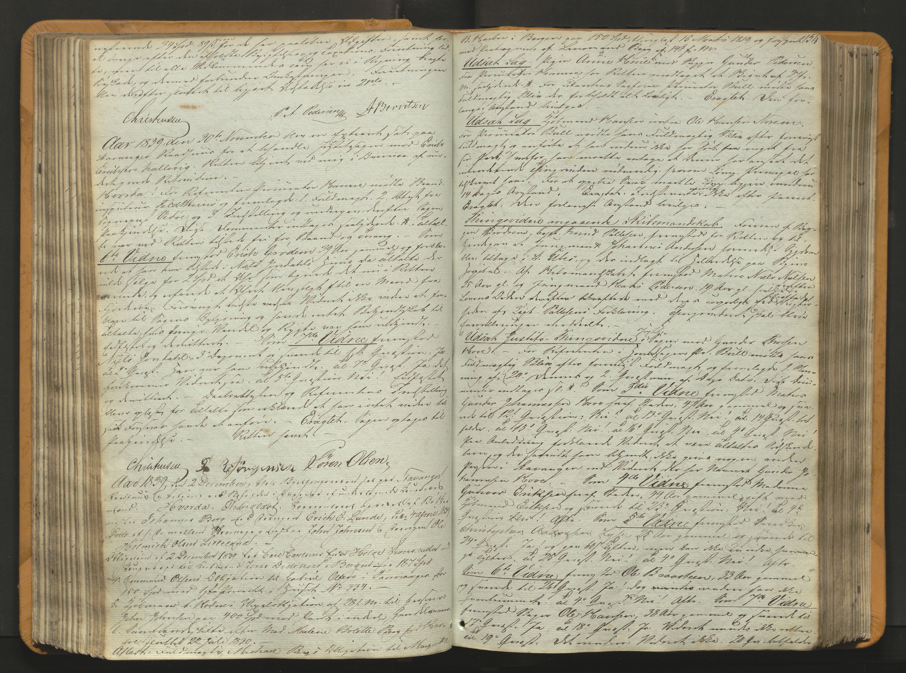 Stavanger byfogd, AV/SAST-A-101408/001/3/30/30BA/L0054: Bytingprotkoll, 1838-1843, p. 153b-154a