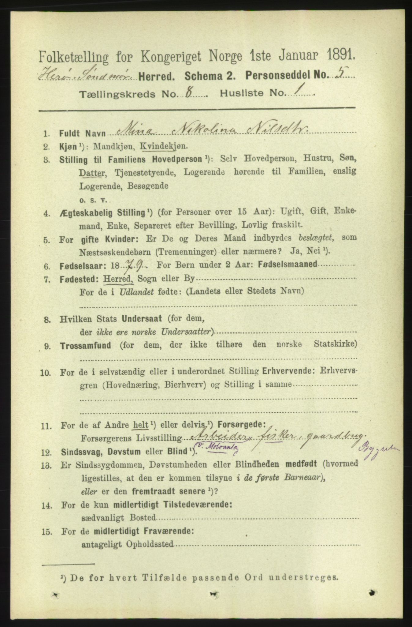 RA, 1891 census for 1515 Herøy, 1891, p. 3258