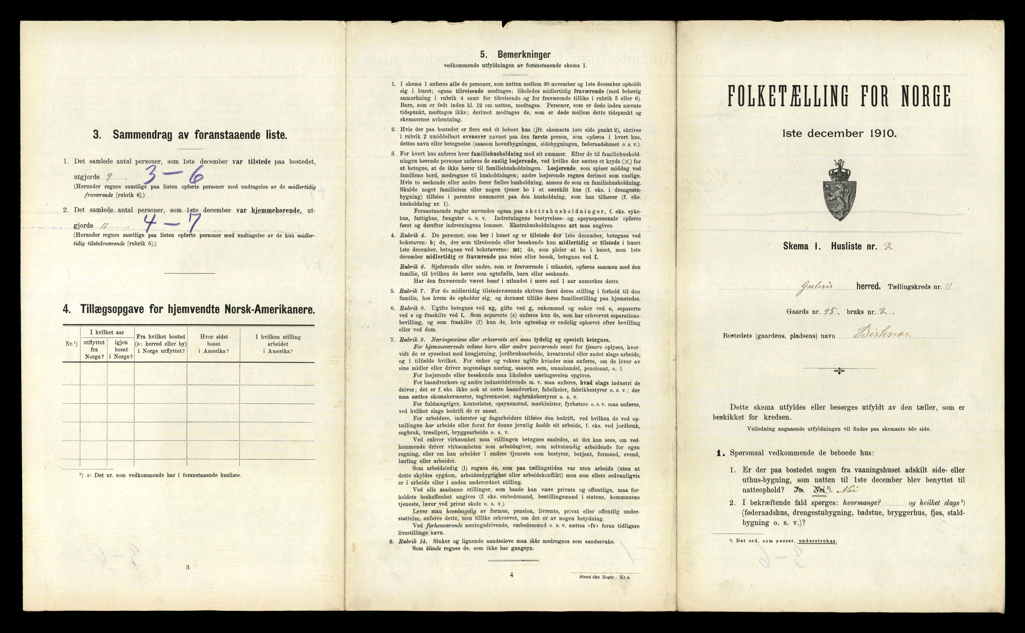 RA, 1910 census for Gulen, 1910, p. 944