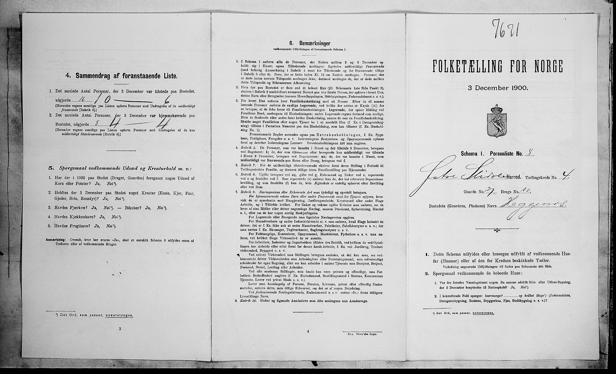 SAH, 1900 census for Øystre Slidre, 1900, p. 361