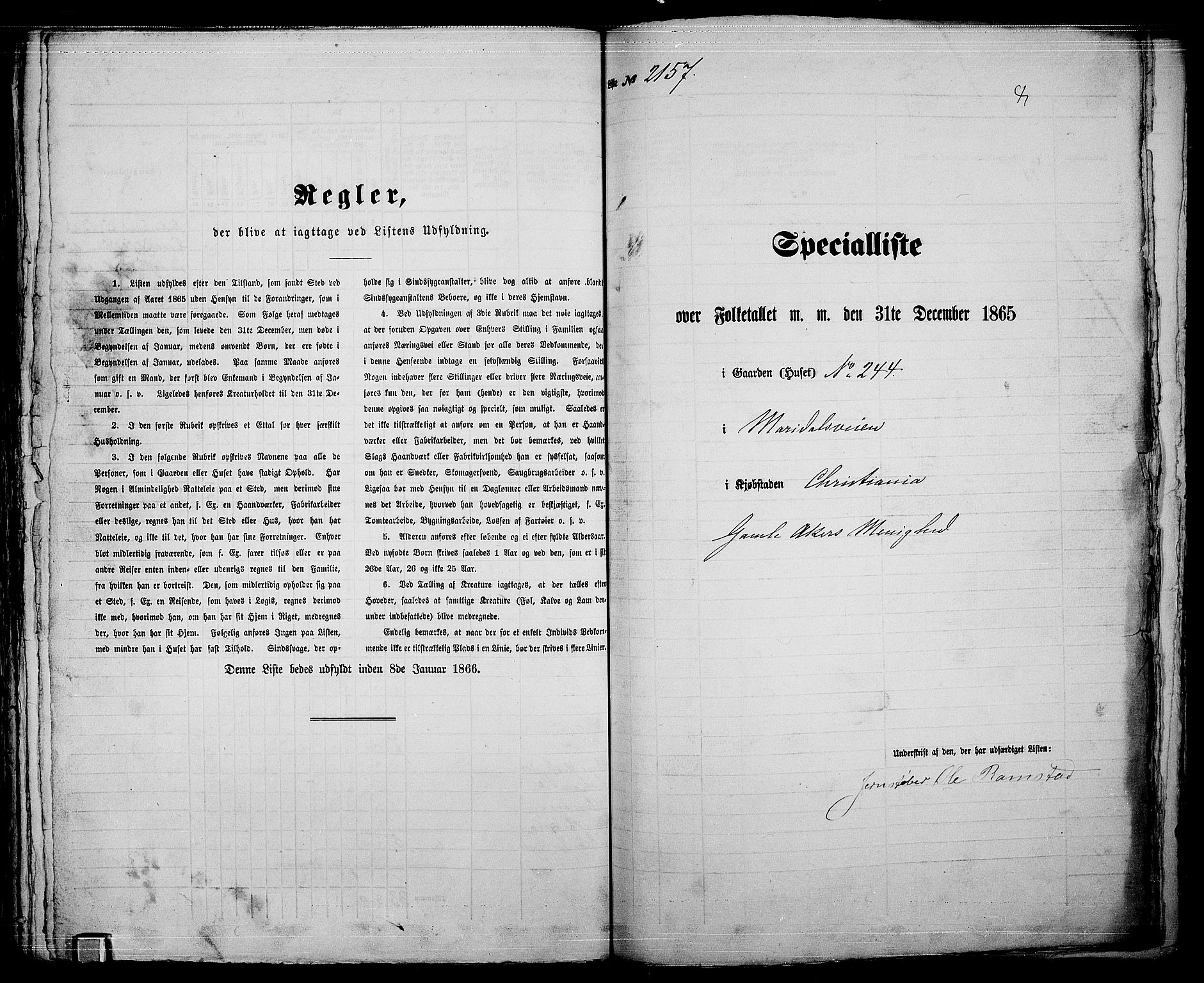 RA, 1865 census for Kristiania, 1865, p. 4810