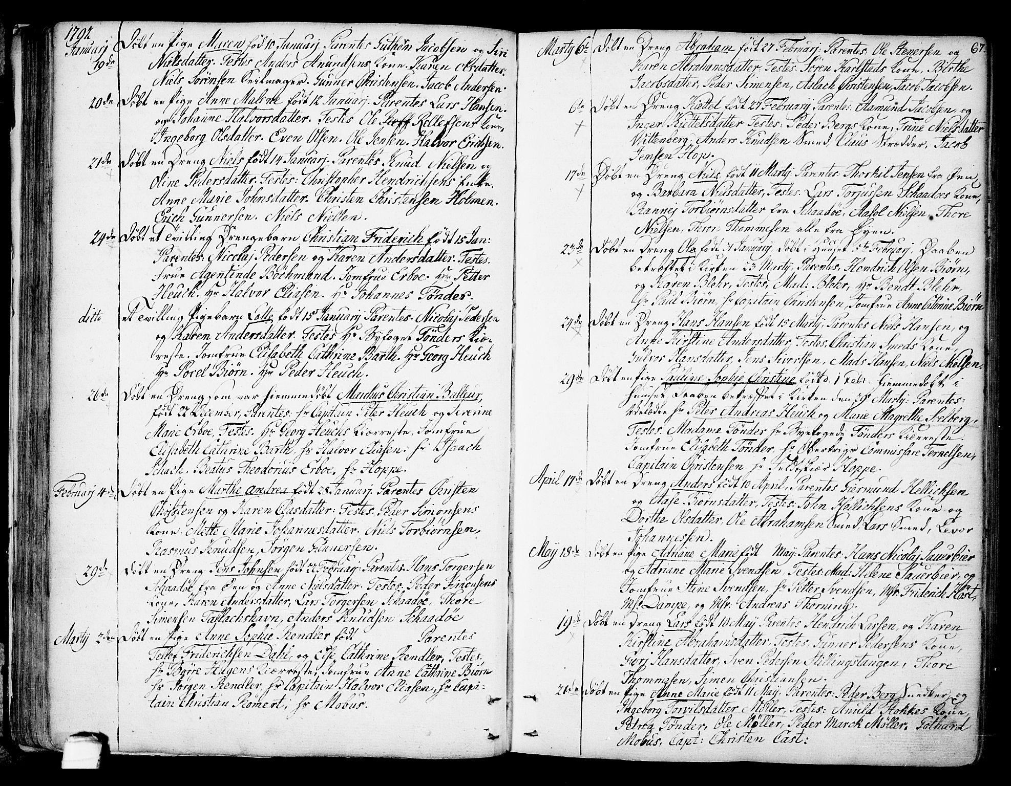 Kragerø kirkebøker, AV/SAKO-A-278/F/Fa/L0002: Parish register (official) no. 2, 1767-1802, p. 67