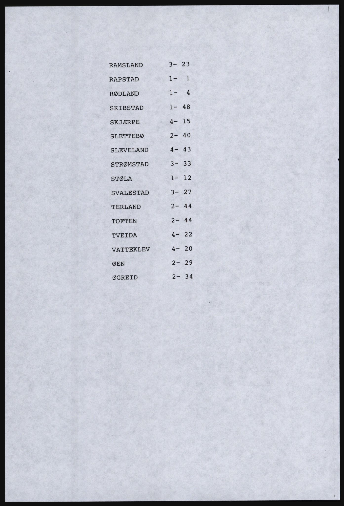 SAST, Copy of 1920 census for Dalane, 1920, p. 762