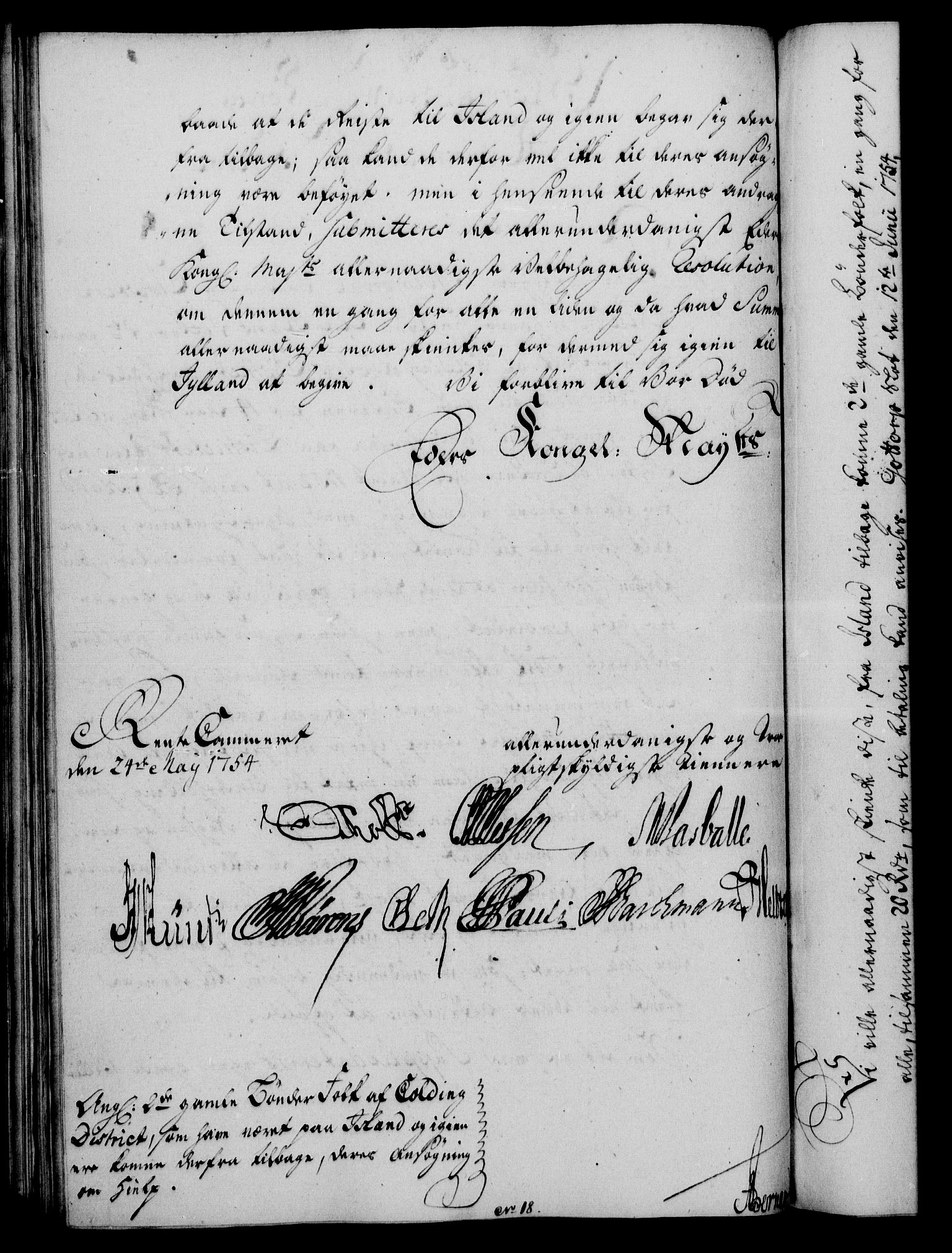 Rentekammeret, Kammerkanselliet, RA/EA-3111/G/Gf/Gfa/L0036: Norsk relasjons- og resolusjonsprotokoll (merket RK 52.36), 1754, p. 467