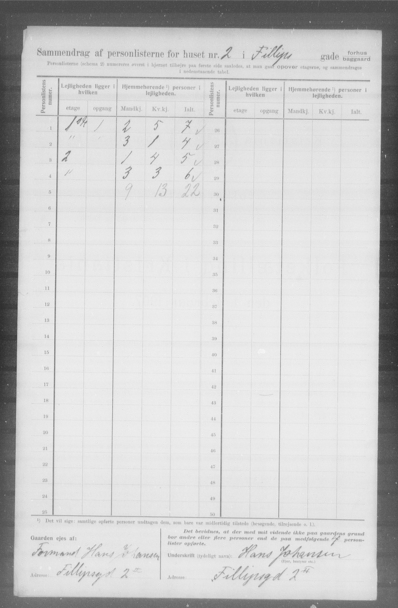 OBA, Municipal Census 1907 for Kristiania, 1907, p. 12296