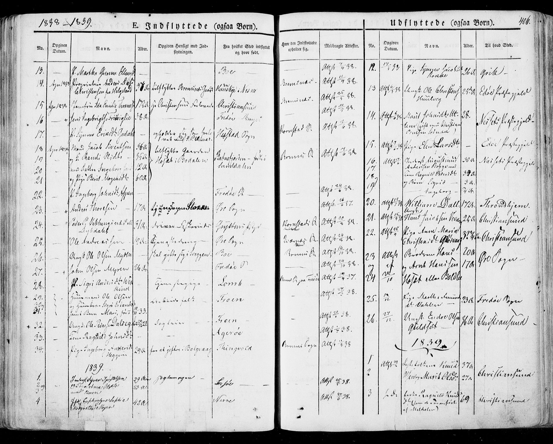 Ministerialprotokoller, klokkerbøker og fødselsregistre - Møre og Romsdal, AV/SAT-A-1454/568/L0803: Parish register (official) no. 568A10, 1830-1853, p. 406