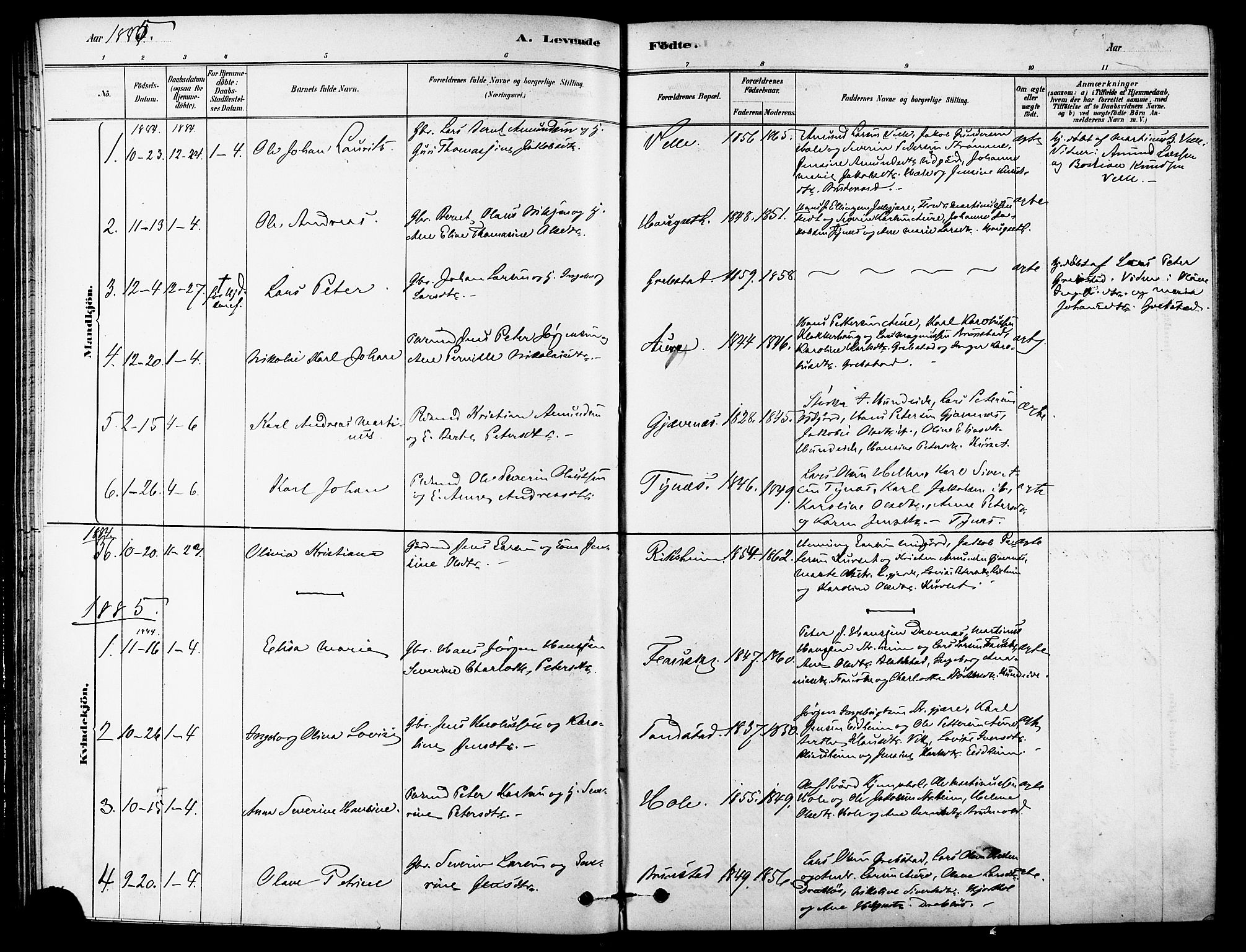 Ministerialprotokoller, klokkerbøker og fødselsregistre - Møre og Romsdal, AV/SAT-A-1454/523/L0334: Parish register (official) no. 523A01, 1878-1891