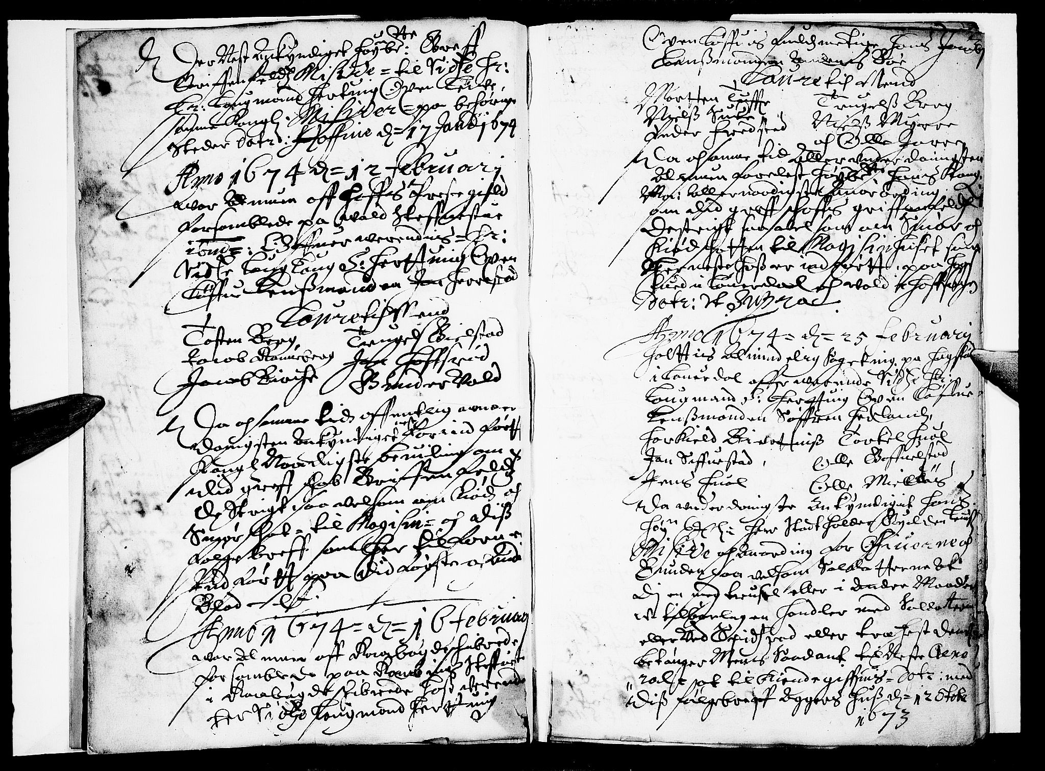 Jarlsberg-sorenskriveriene, AV/SAKO-A-79/F/Fa/L0016: Tingbok, 1674-1676, p. 3