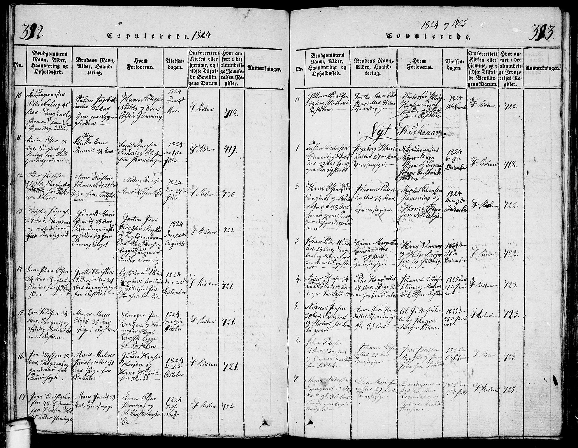 Glemmen prestekontor Kirkebøker, AV/SAO-A-10908/G/Ga/L0001: Parish register (copy) no. 1, 1816-1838, p. 392-393