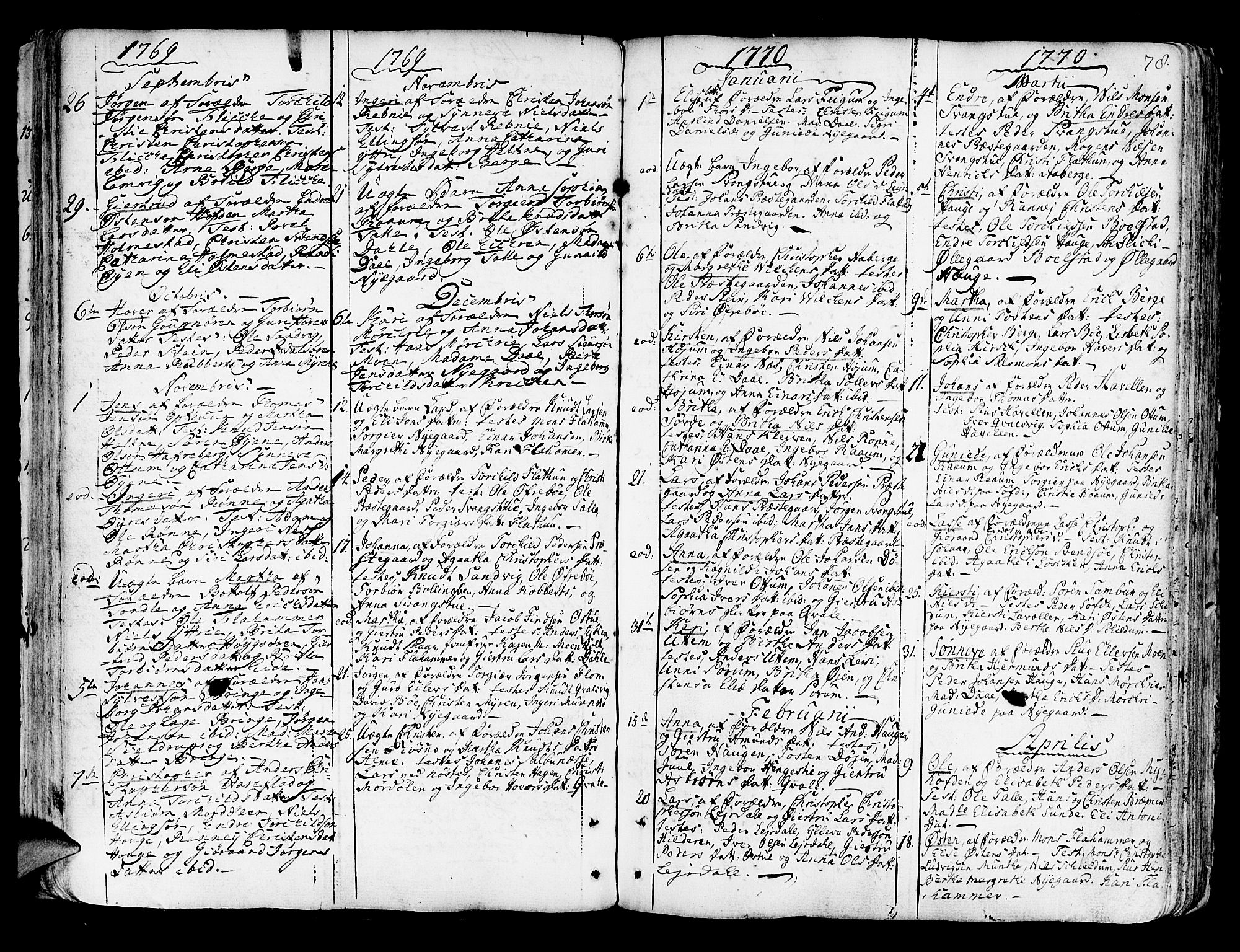 Luster sokneprestembete, SAB/A-81101/H/Haa/Haaa/L0001: Parish register (official) no. A 1, 1731-1803, p. 78