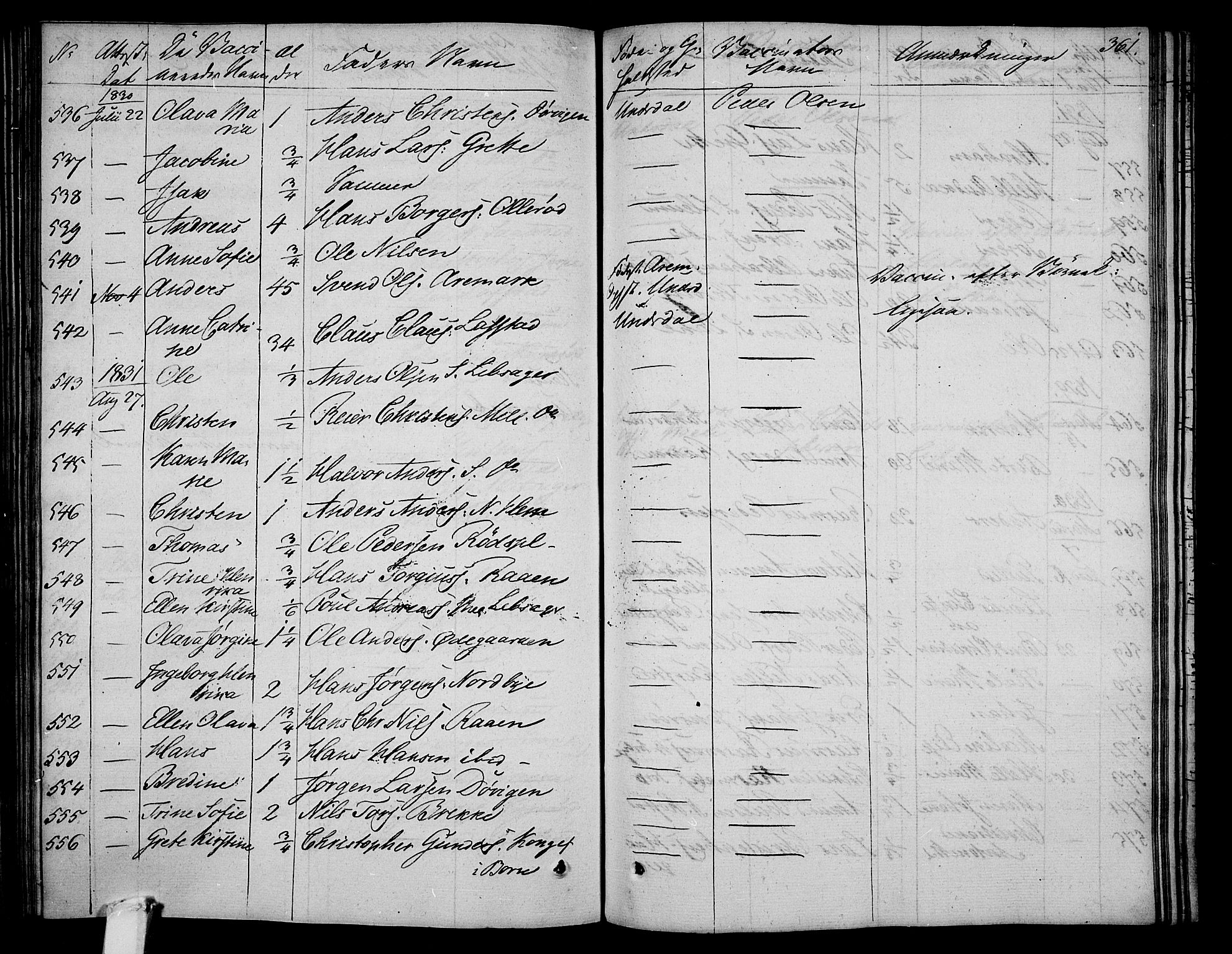 Våle kirkebøker, SAKO/A-334/F/Fa/L0008: Parish register (official) no. I 8, 1824-1844, p. 361