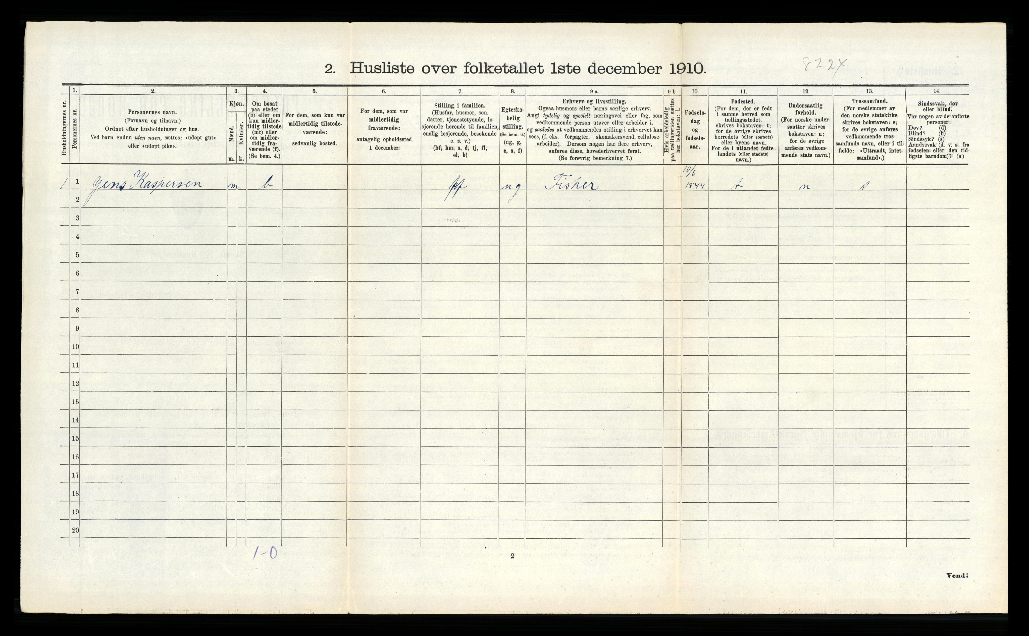 RA, 1910 census for Meløy, 1910, p. 155