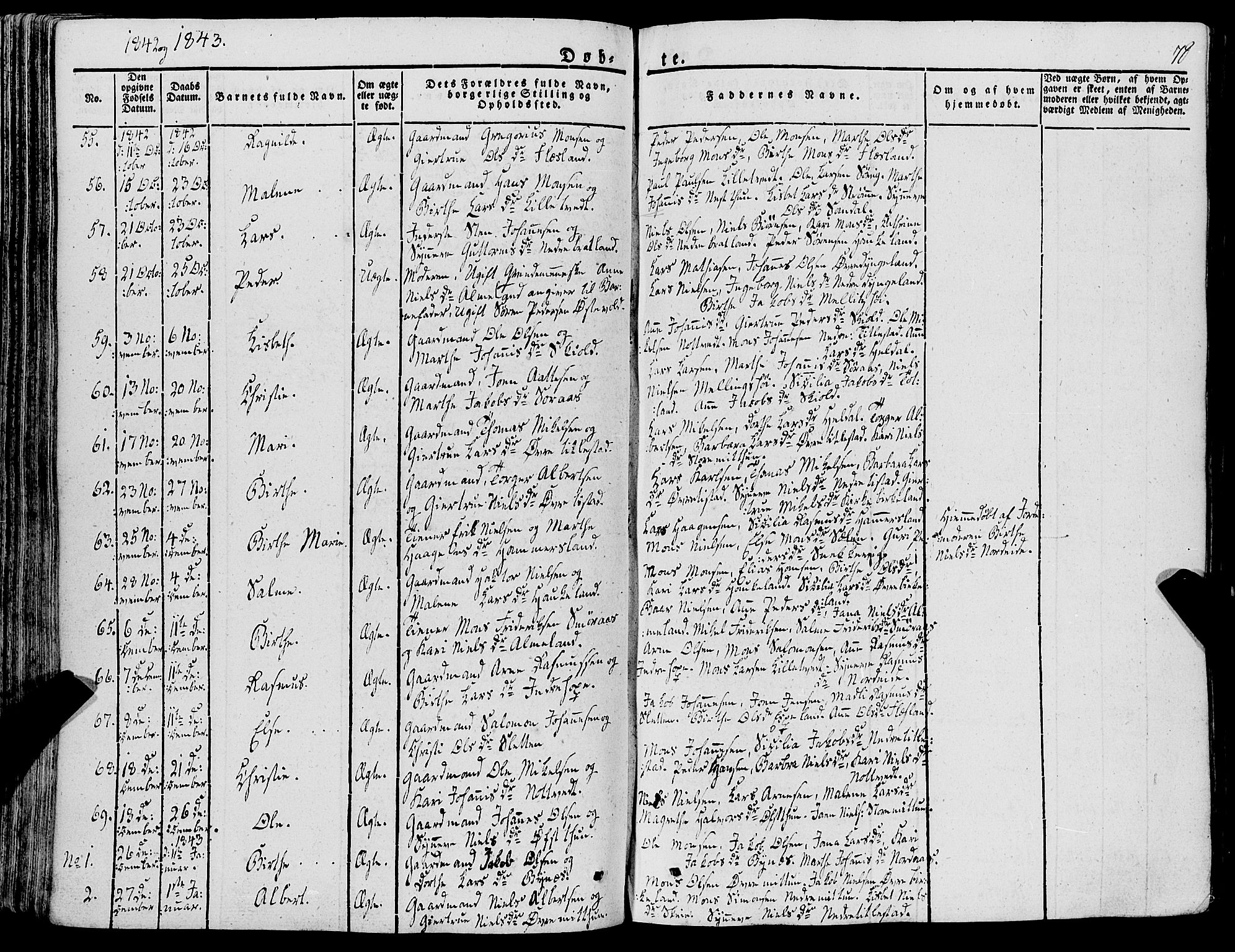 Fana Sokneprestembete, SAB/A-75101/H/Haa/Haaa/L0008: Parish register (official) no. A 8, 1829-1851, p. 78
