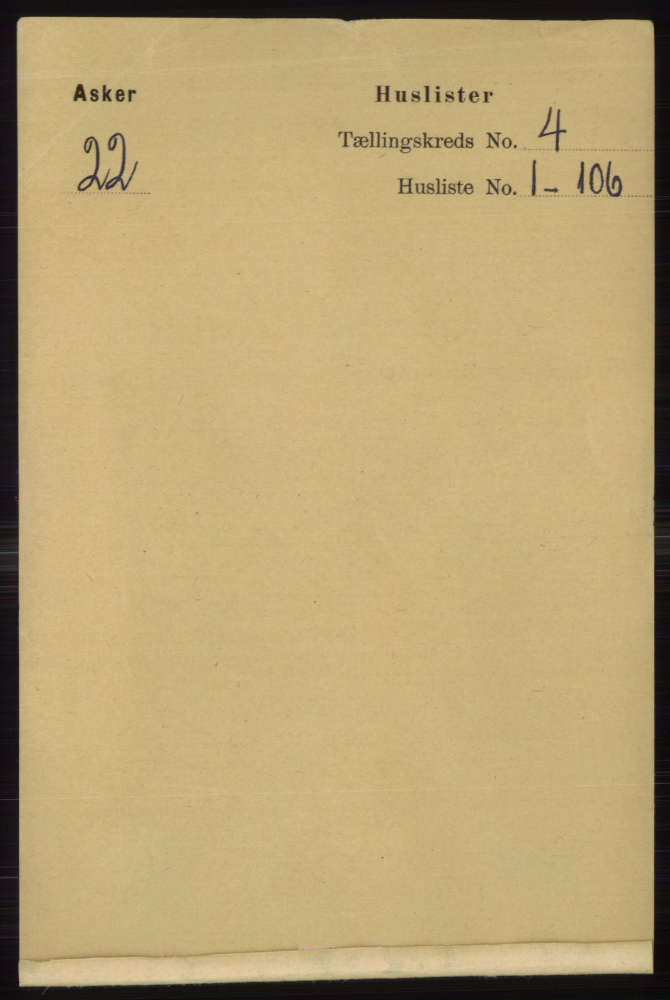 RA, 1891 census for 0220 Asker, 1891, p. 2830