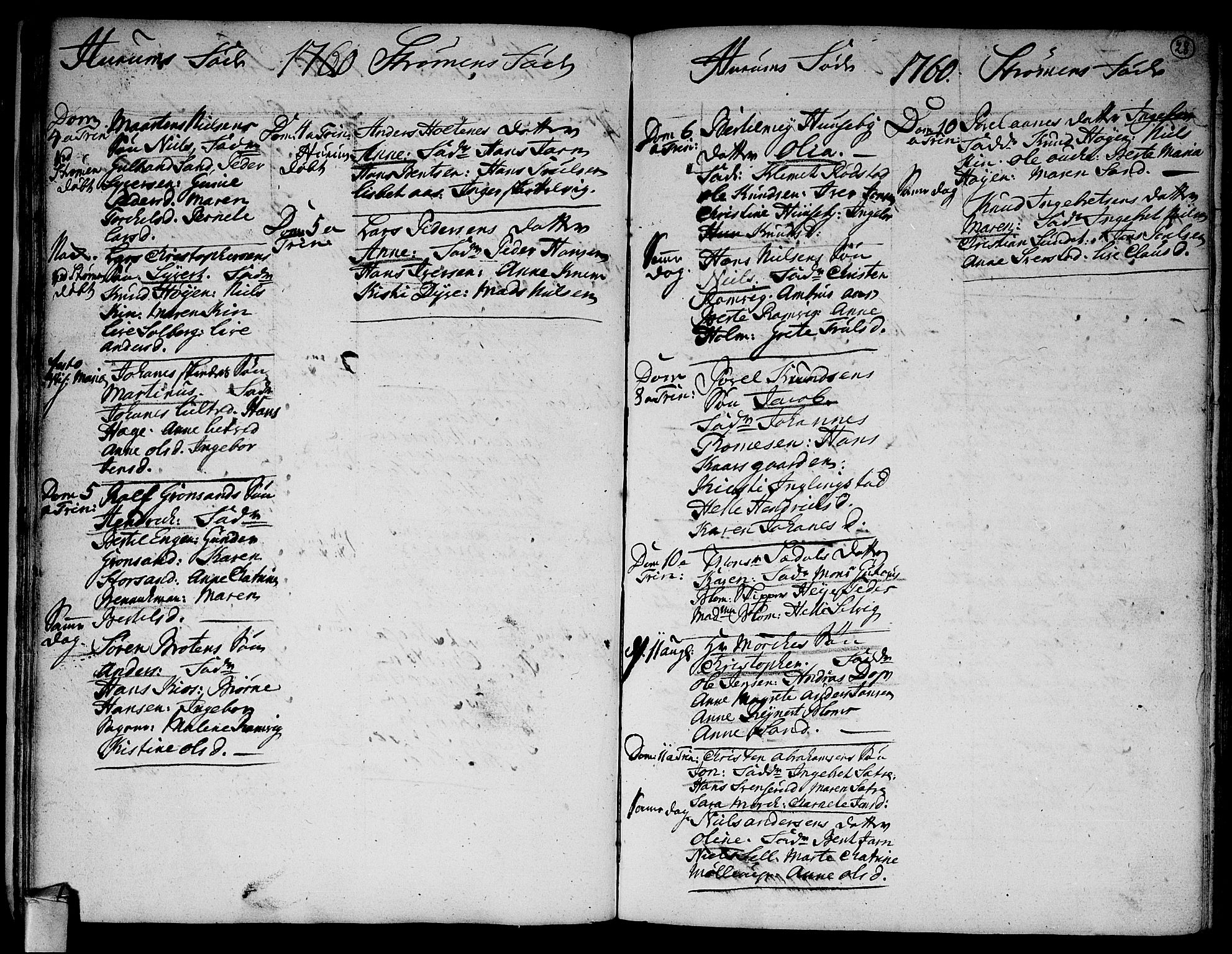 Hurum kirkebøker, SAKO/A-229/F/Fa/L0006: Parish register (official) no. 6, 1756-1770, p. 28
