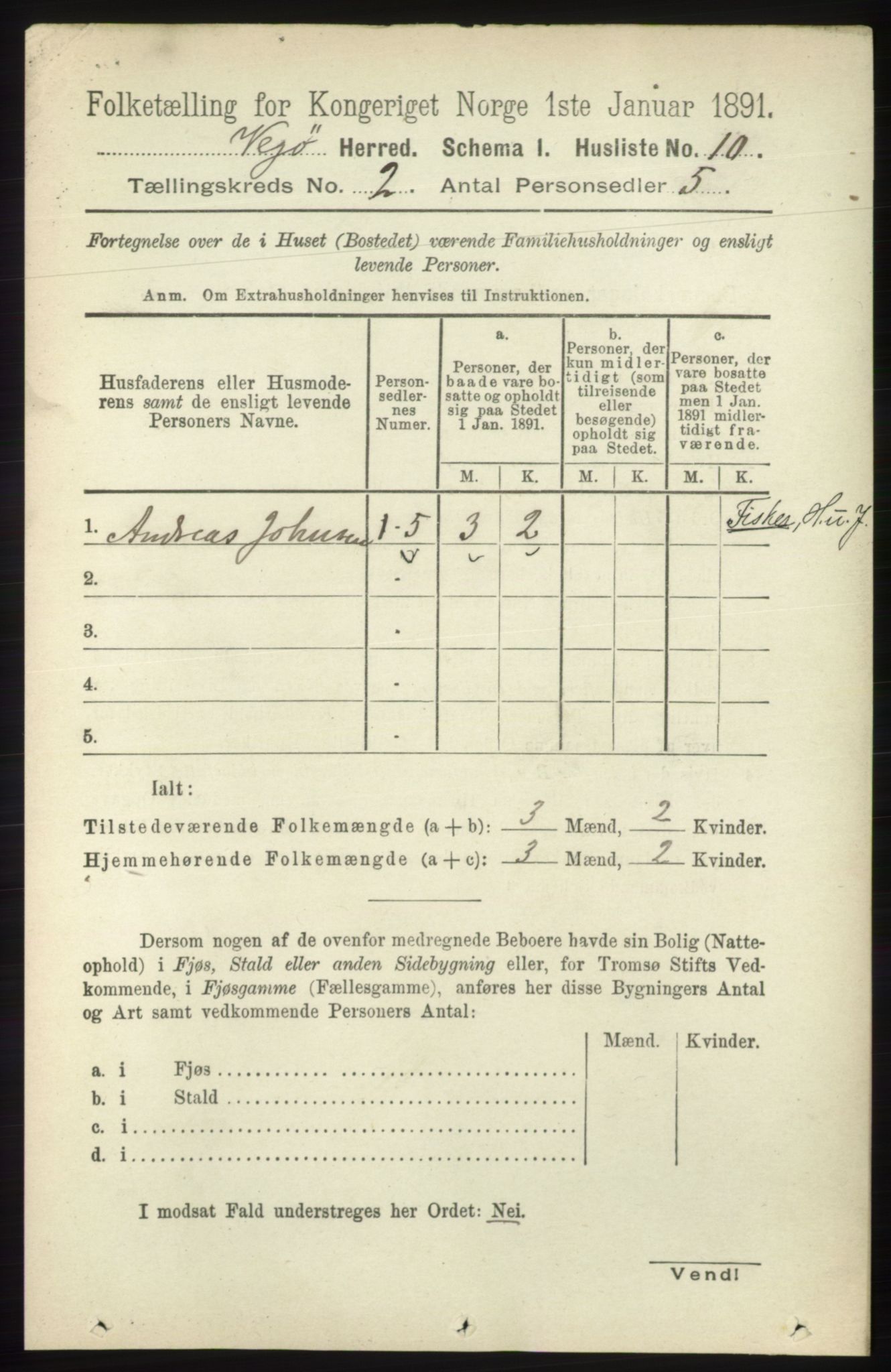 RA, 1891 census for 1815 Vega, 1891, p. 569