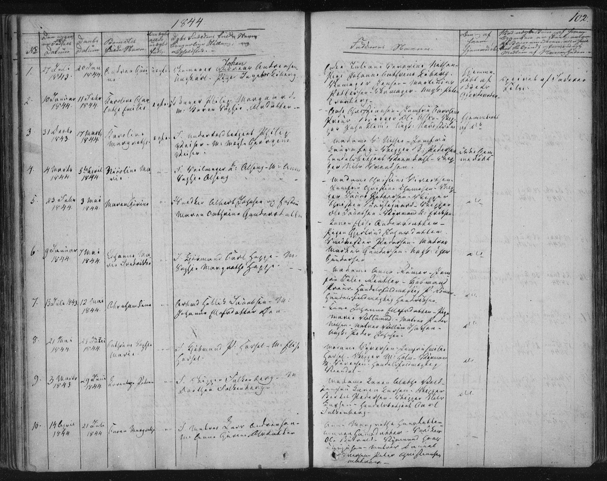 Kragerø kirkebøker, SAKO/A-278/F/Fa/L0005: Parish register (official) no. 5, 1832-1847, p. 102