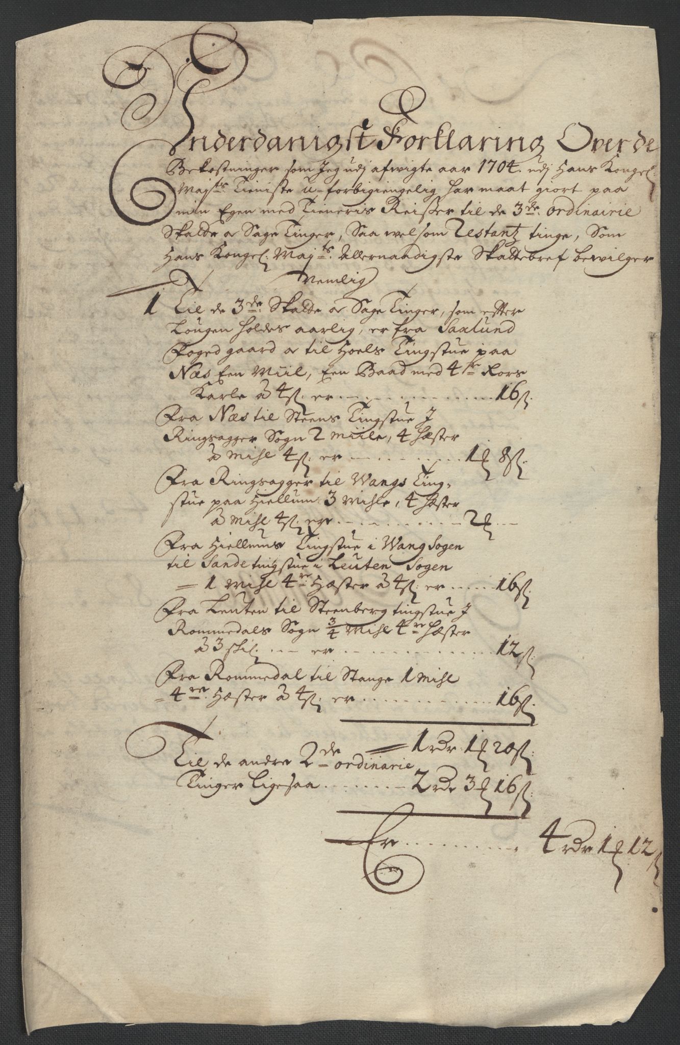 Rentekammeret inntil 1814, Reviderte regnskaper, Fogderegnskap, AV/RA-EA-4092/R16/L1041: Fogderegnskap Hedmark, 1703-1704, p. 385