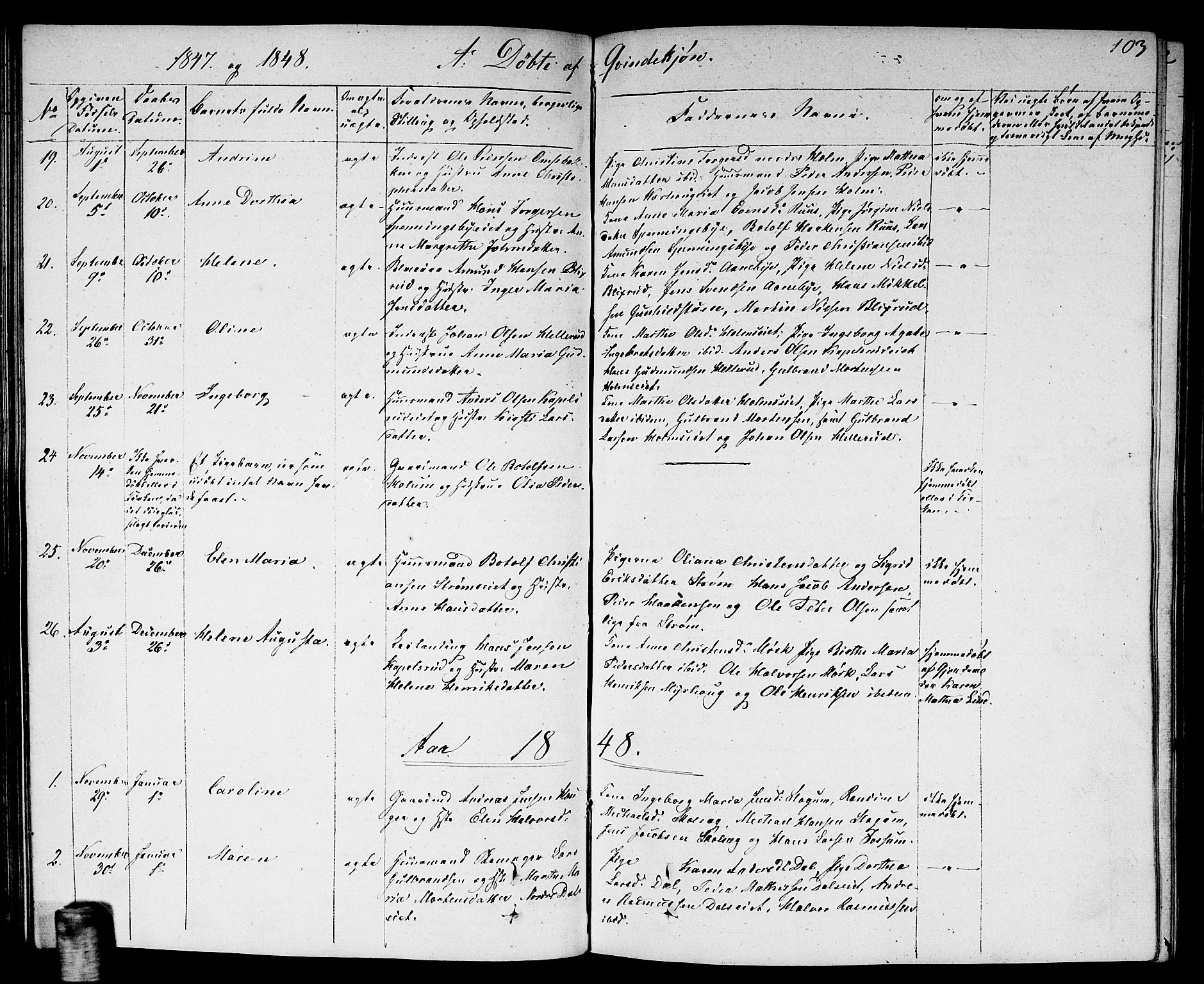 Nittedal prestekontor Kirkebøker, AV/SAO-A-10365a/F/Fa/L0004: Parish register (official) no. I 4, 1836-1849, p. 103