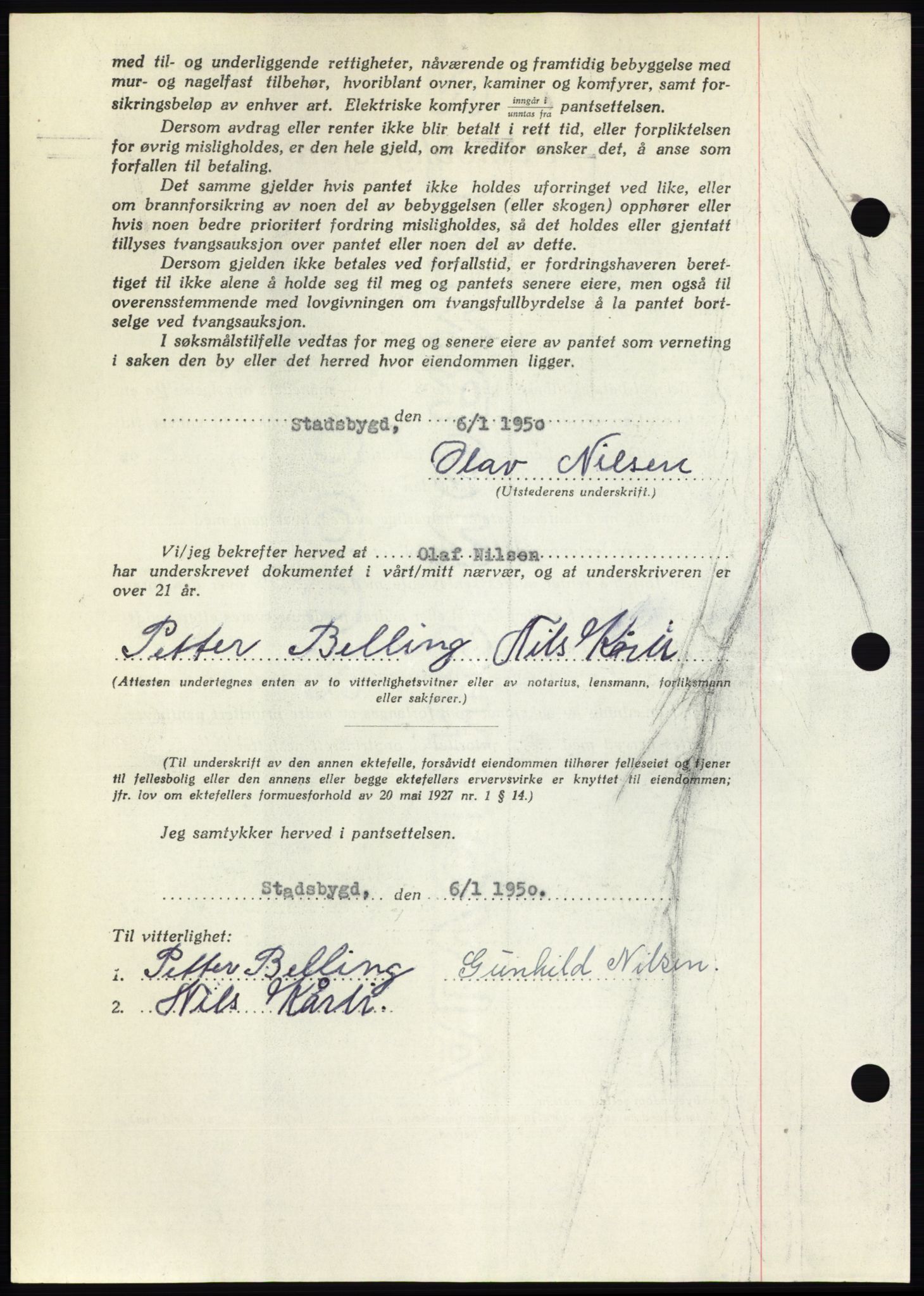 Fosen sorenskriveri, AV/SAT-A-1107/1/2/2C: Mortgage book no. B, 1948-1950, Diary no: : 171/1950