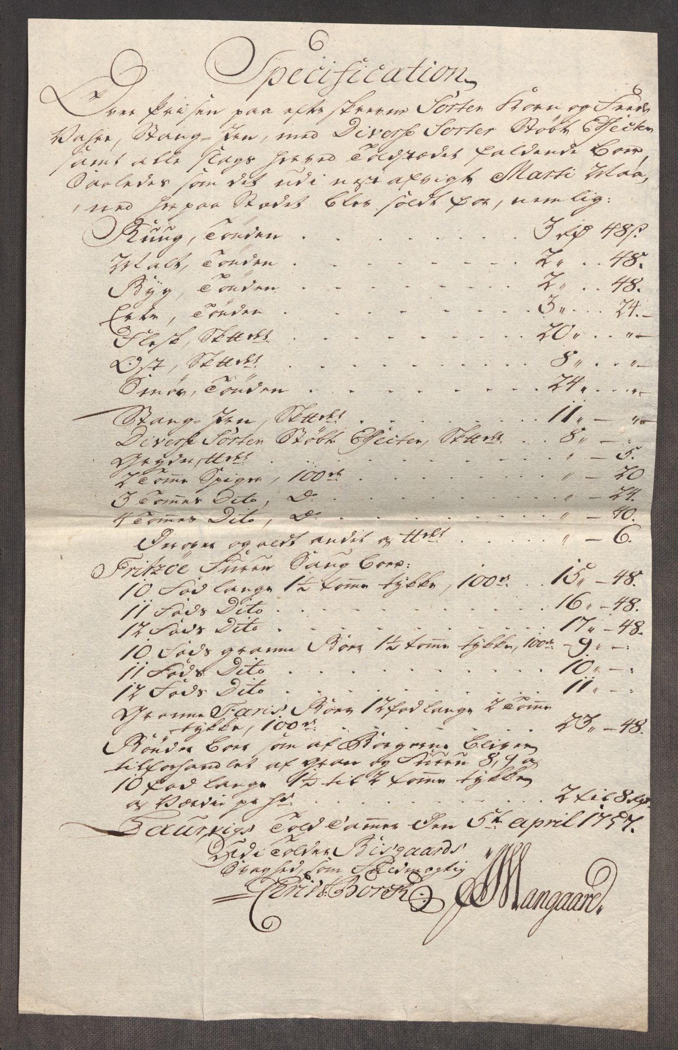 Rentekammeret inntil 1814, Realistisk ordnet avdeling, RA/EA-4070/Oe/L0005: [Ø1]: Priskuranter, 1753-1757, p. 813