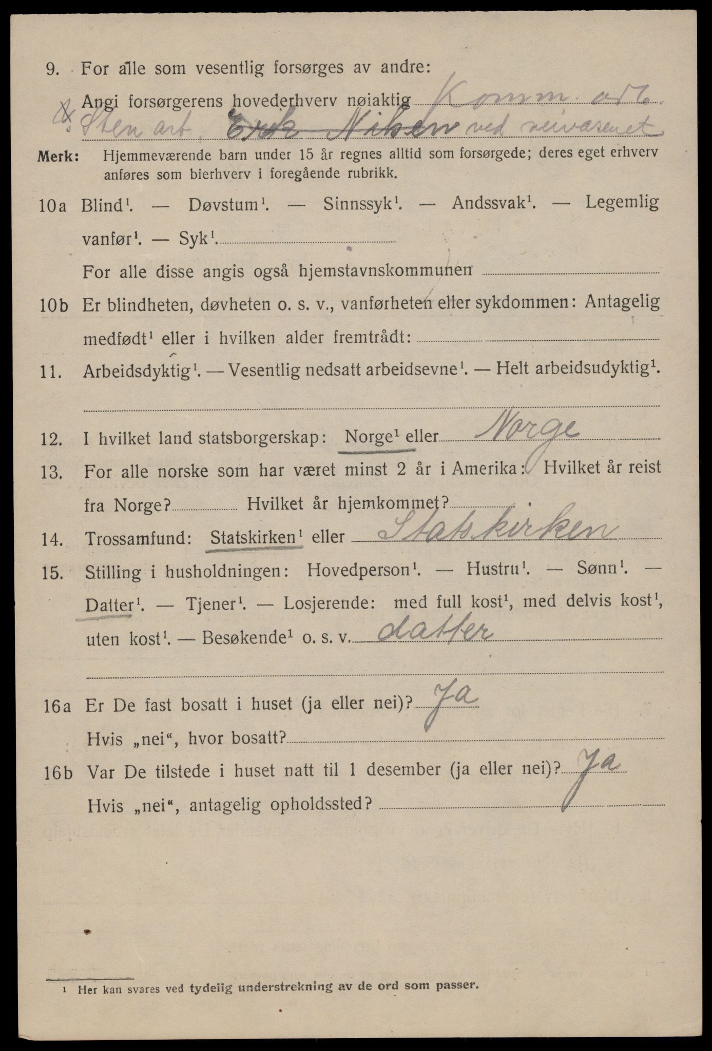 SAST, 1920 census for Stavanger, 1920, p. 49897