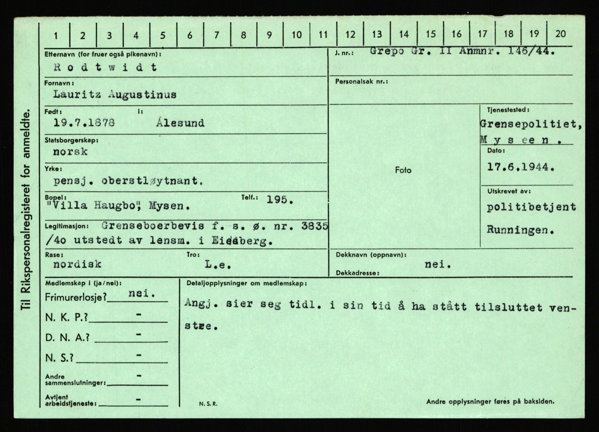 Statspolitiet - Hovedkontoret / Osloavdelingen, AV/RA-S-1329/C/Ca/L0013: Raa - Servold, 1943-1945, p. 1597