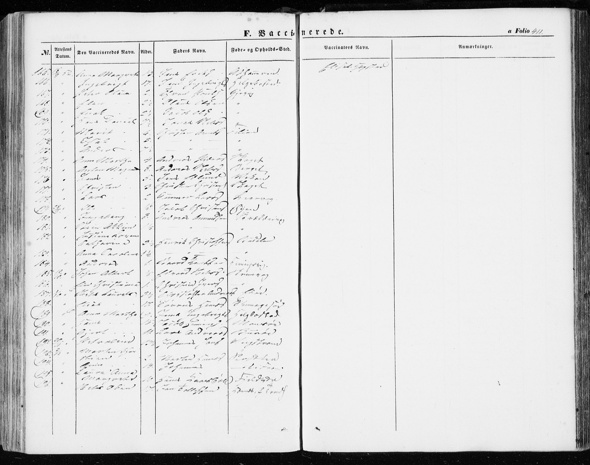 Ministerialprotokoller, klokkerbøker og fødselsregistre - Sør-Trøndelag, AV/SAT-A-1456/634/L0530: Parish register (official) no. 634A06, 1852-1860, p. 411