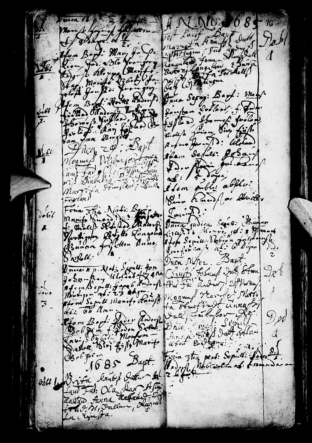 Os sokneprestembete, SAB/A-99929: Parish register (official) no. A 4, 1669-1760, p. 16