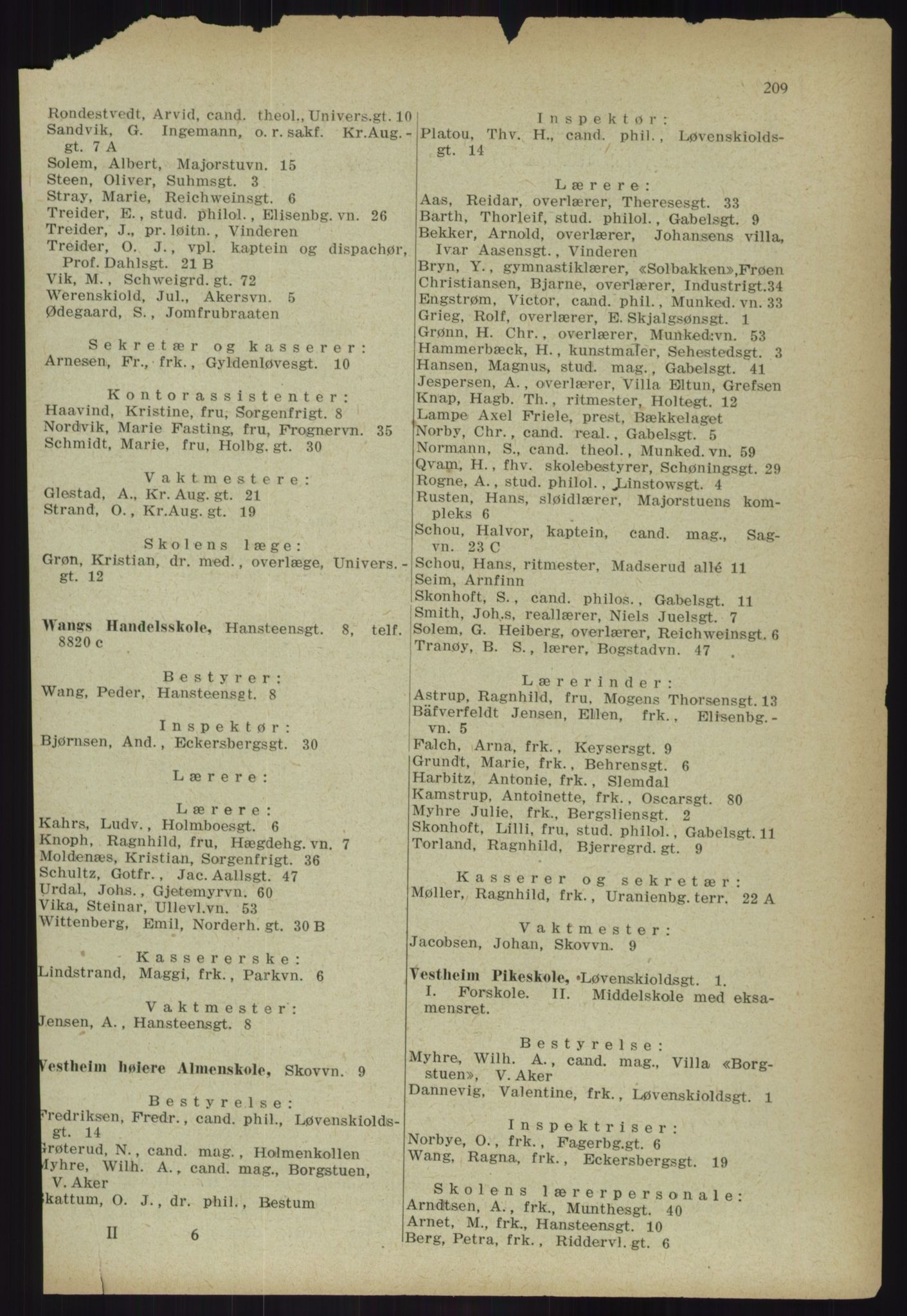 Kristiania/Oslo adressebok, PUBL/-, 1918, p. 222