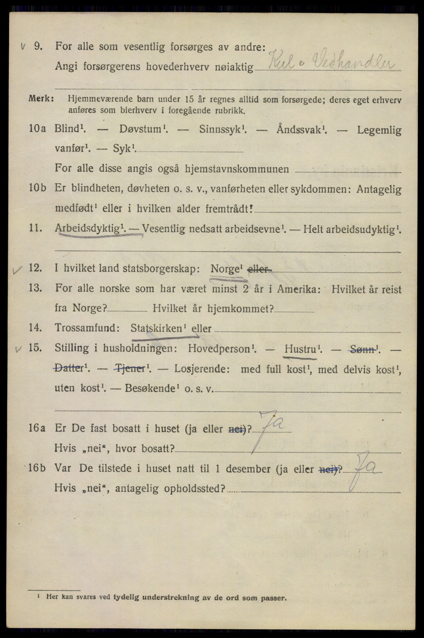 SAO, 1920 census for Kristiania, 1920, p. 294040