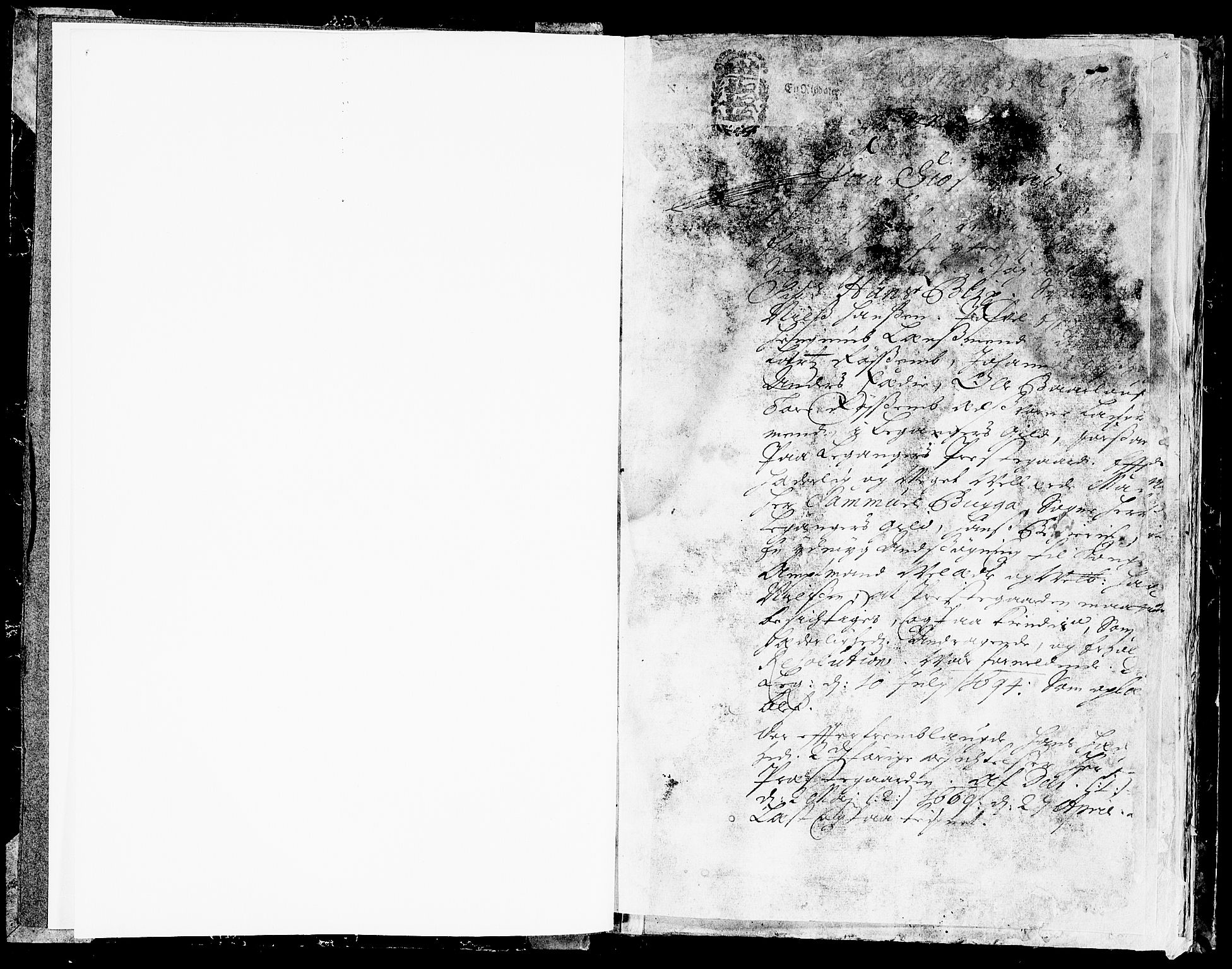 Ytre Sogn tingrett, AV/SAB-A-2601/1/F/Fa/L0023: Tingbok (justisprotokoll), 1695-1698, p. 0b-1a