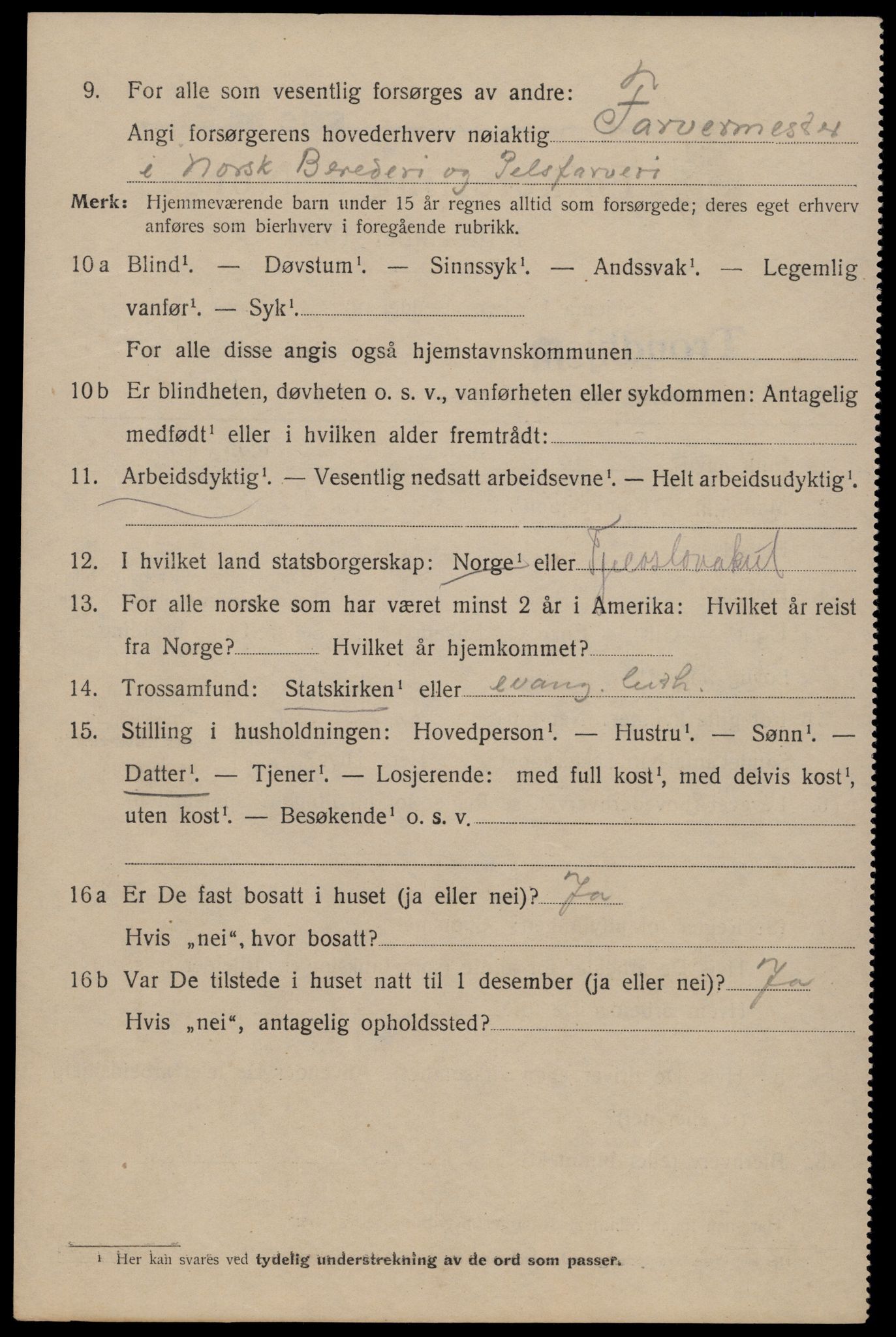 SAT, 1920 census for Trondheim, 1920, p. 84571