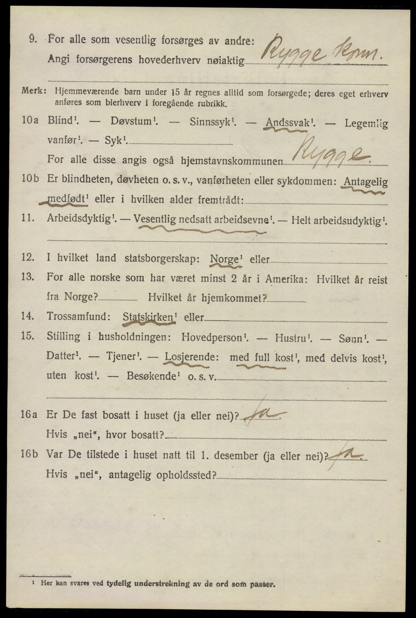 SAO, 1920 census for Rygge, 1920, p. 4160