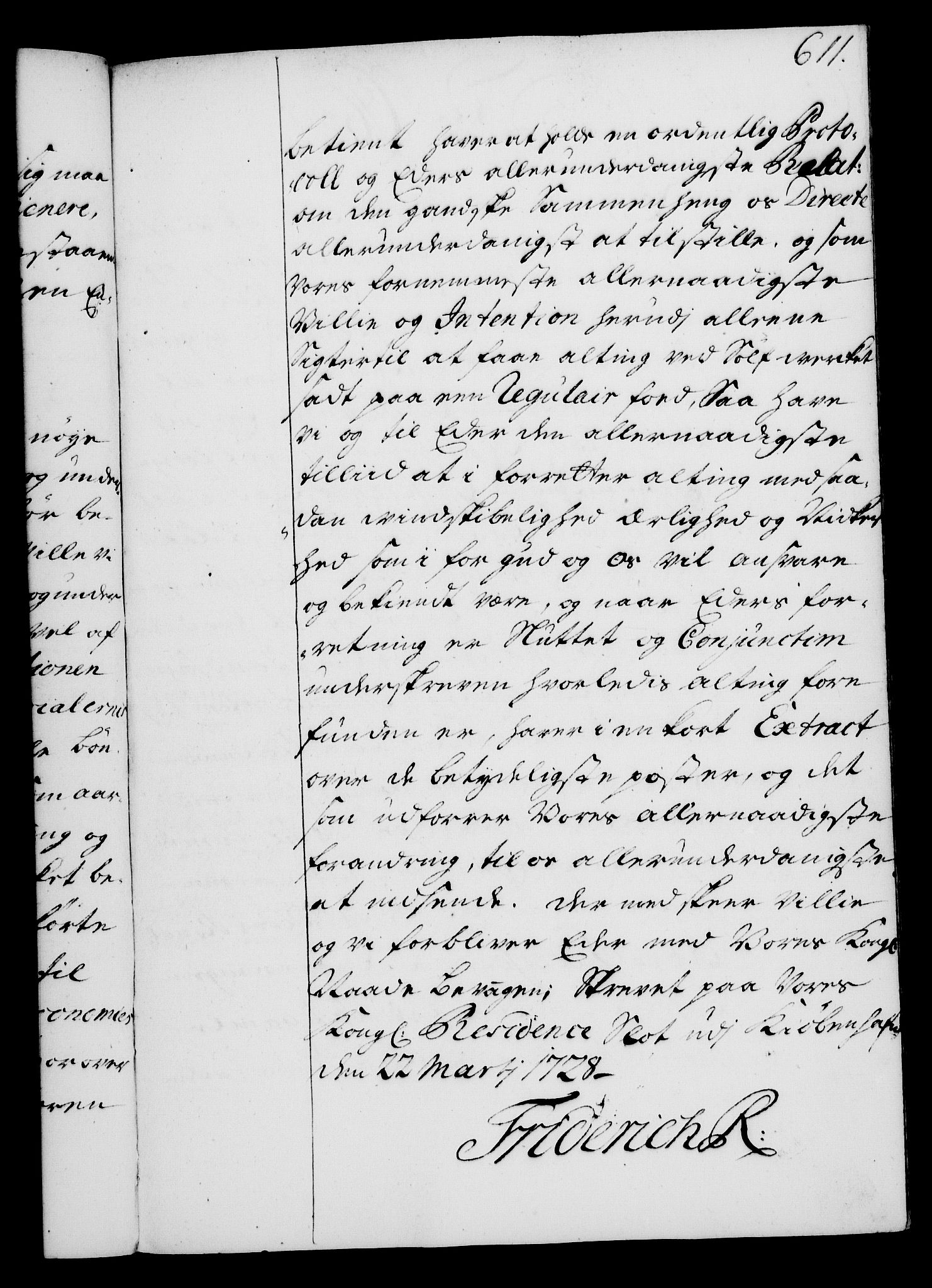 Rentekammeret, Kammerkanselliet, RA/EA-3111/G/Gg/Gga/L0003: Norsk ekspedisjonsprotokoll med register (merket RK 53.3), 1727-1734, p. 611