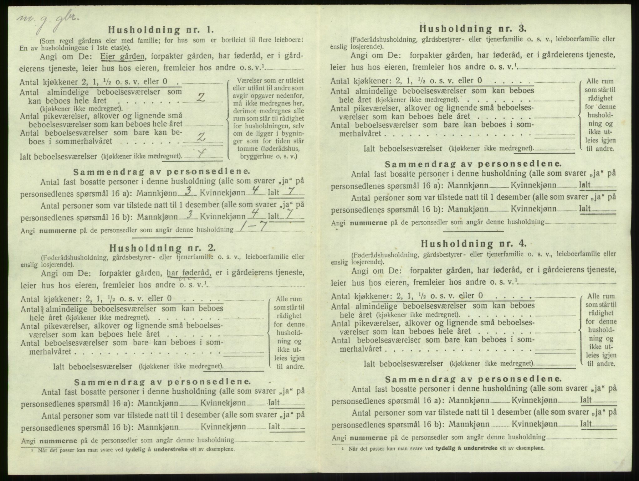 SAB, 1920 census for Gulen, 1920, p. 766