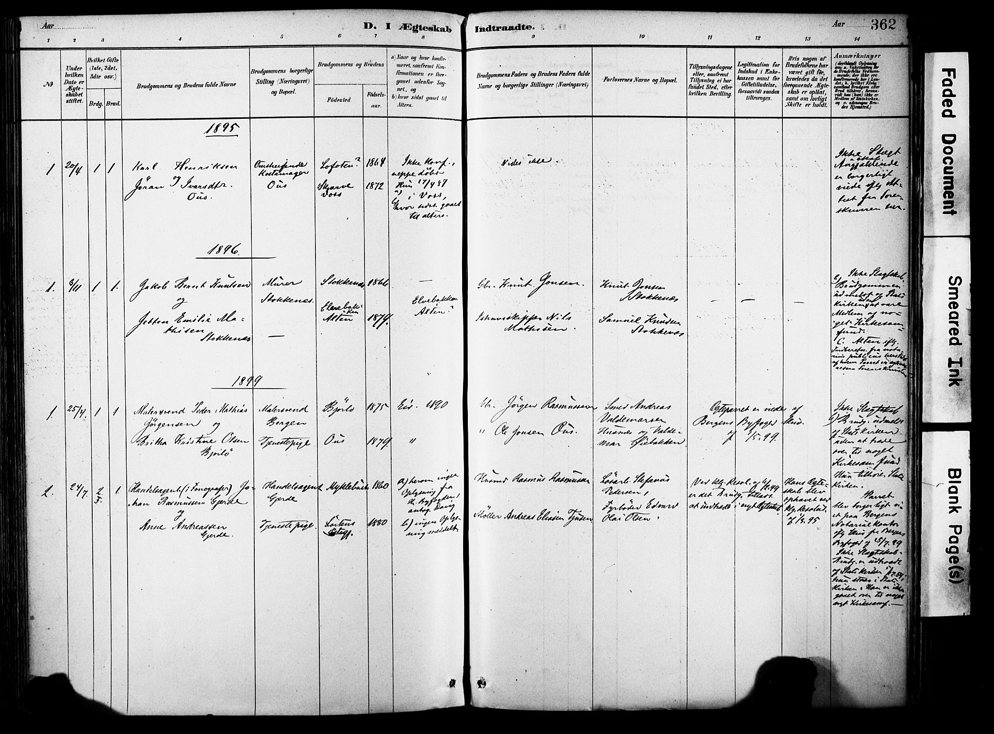 Eid sokneprestembete, AV/SAB-A-82301/H/Haa/Haab/L0001: Parish register (official) no. B 1, 1879-1906, p. 362