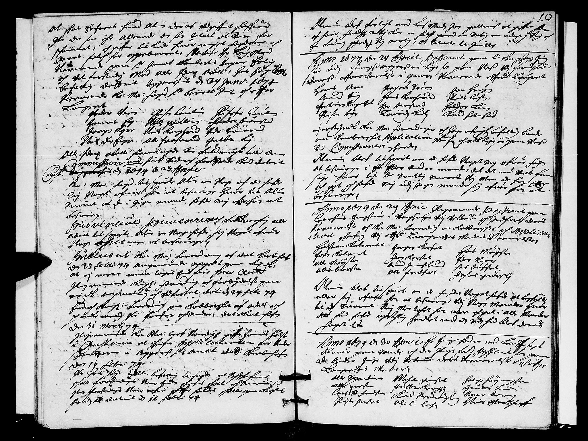 Hedemarken sorenskriveri, SAH/TING-034/G/Gb/L0010: Tingbok, 1674-1675, p. 9b-10a