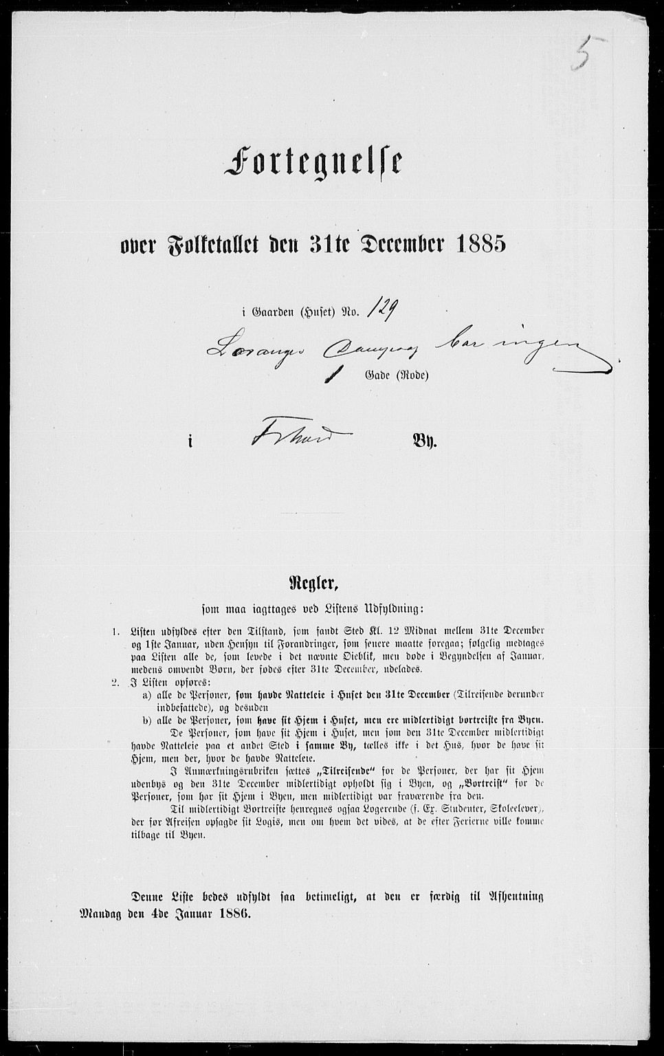 RA, 1885 census for 0101 Fredrikshald, 1885, p. 34