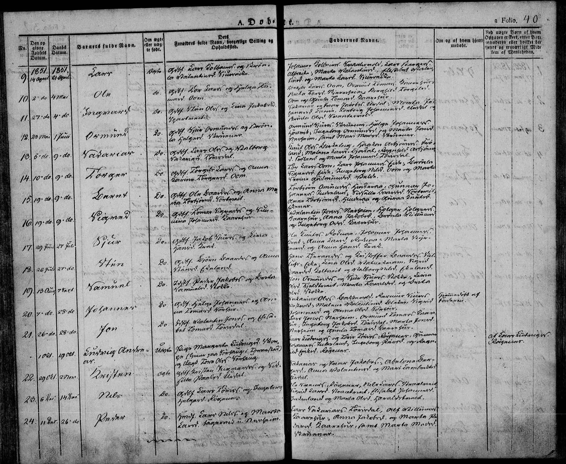 Skjold sokneprestkontor, AV/SAST-A-101847/H/Ha/Haa/L0005: Parish register (official) no. A 5, 1830-1856, p. 40